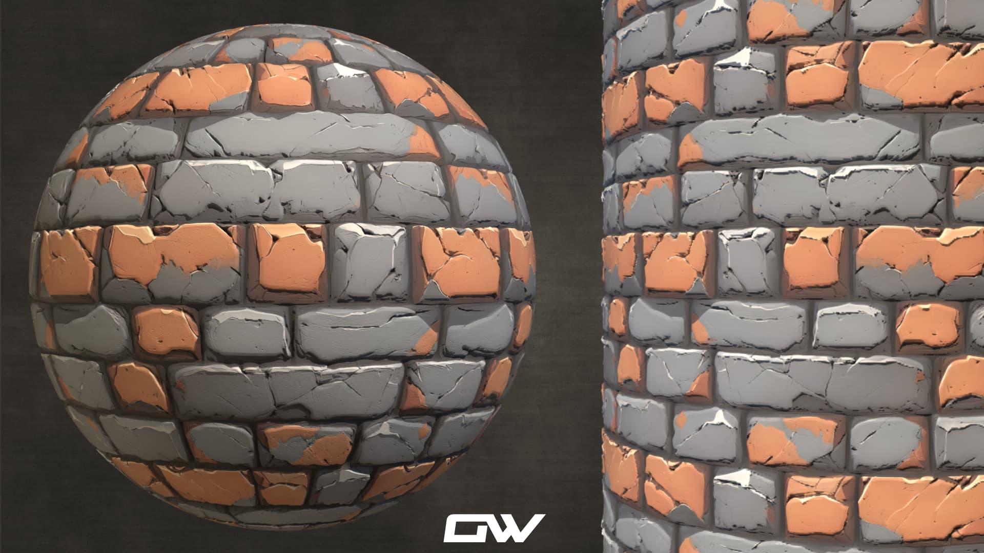 Stylized Stone Wall