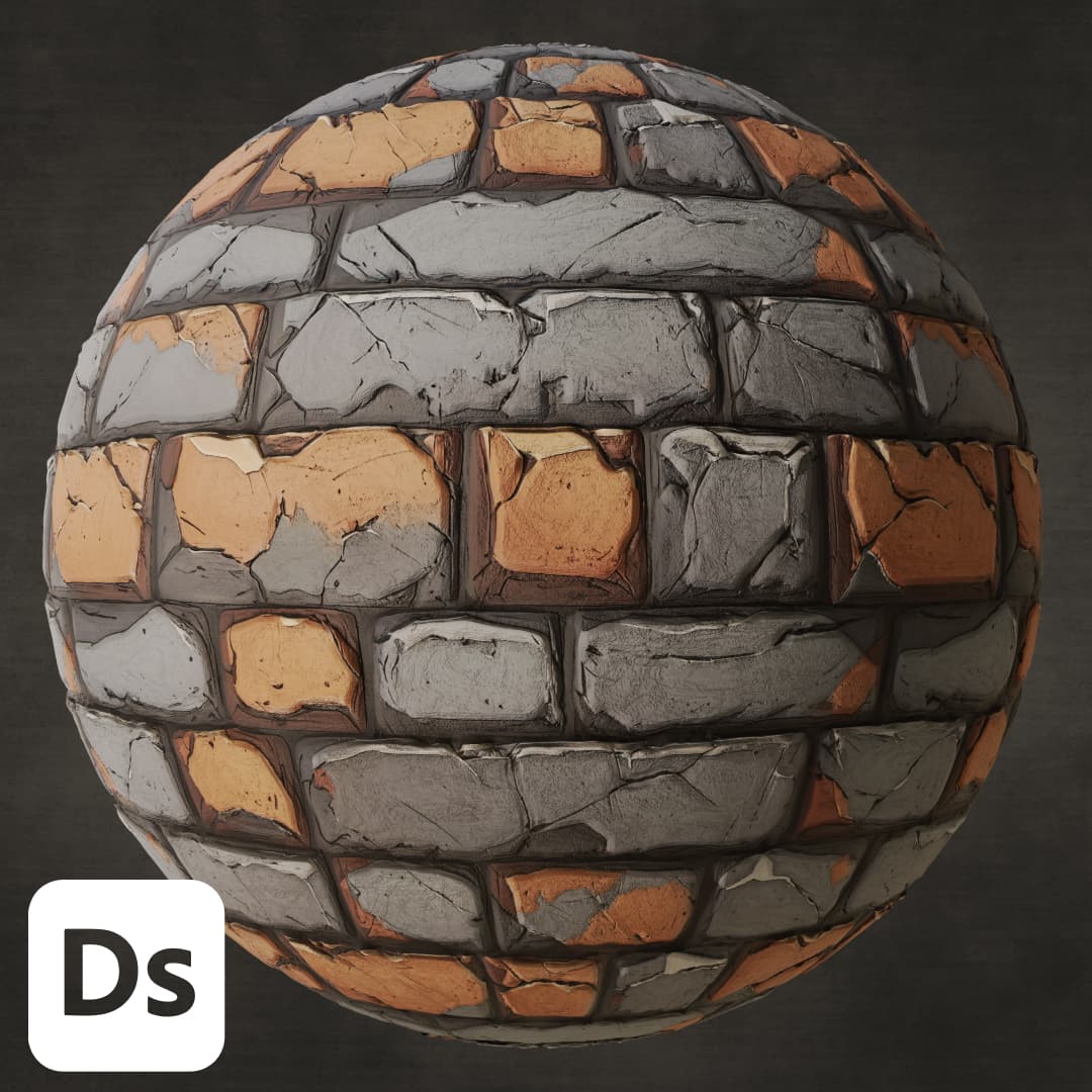 Stylized Stone Wall