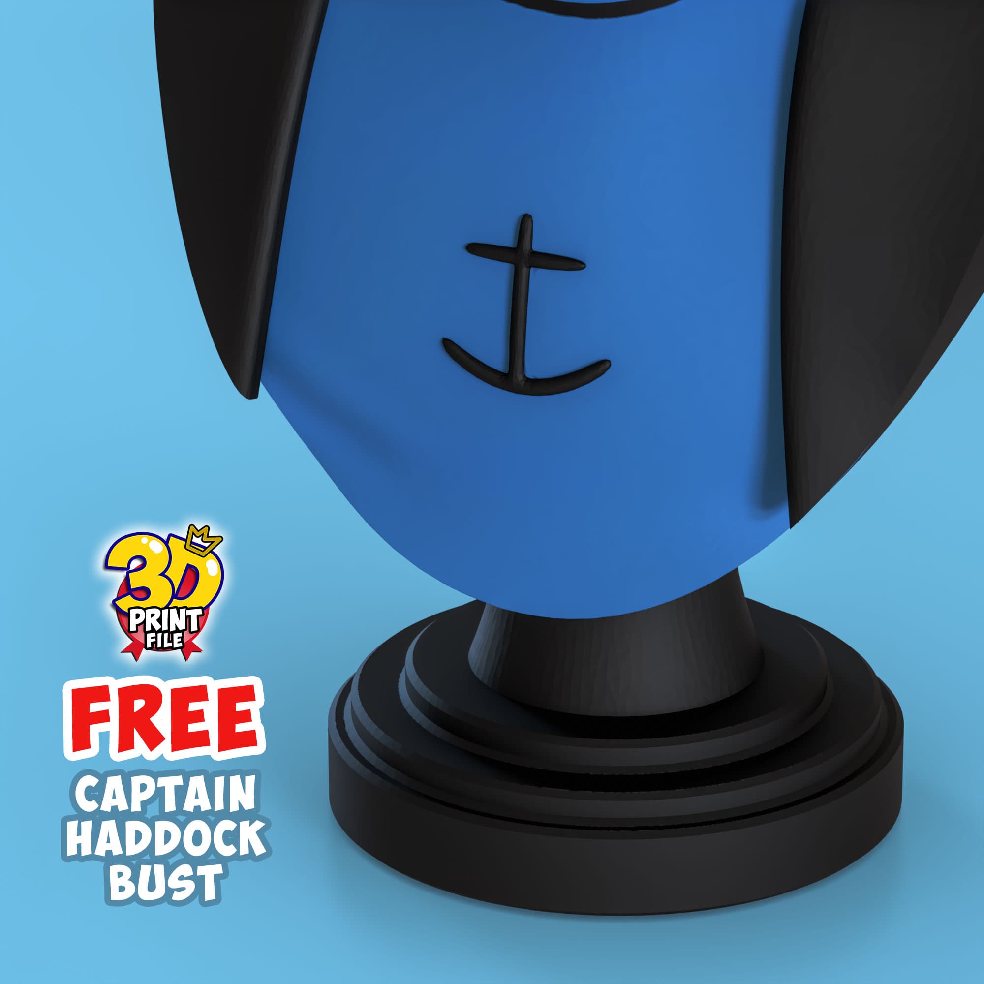 FREE CAPTAIN HADDOCK 3D Bust model