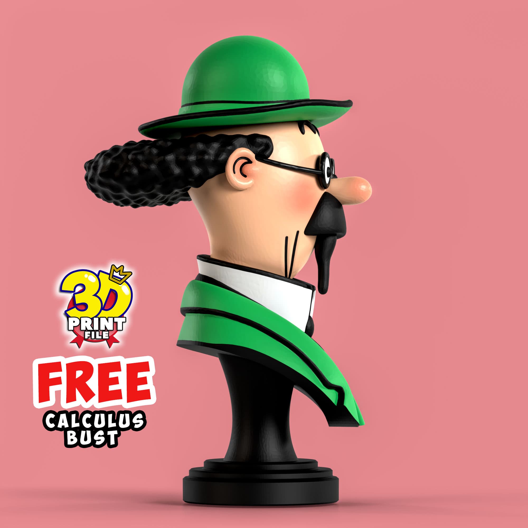 FREE Professor Calculus 3D Bust