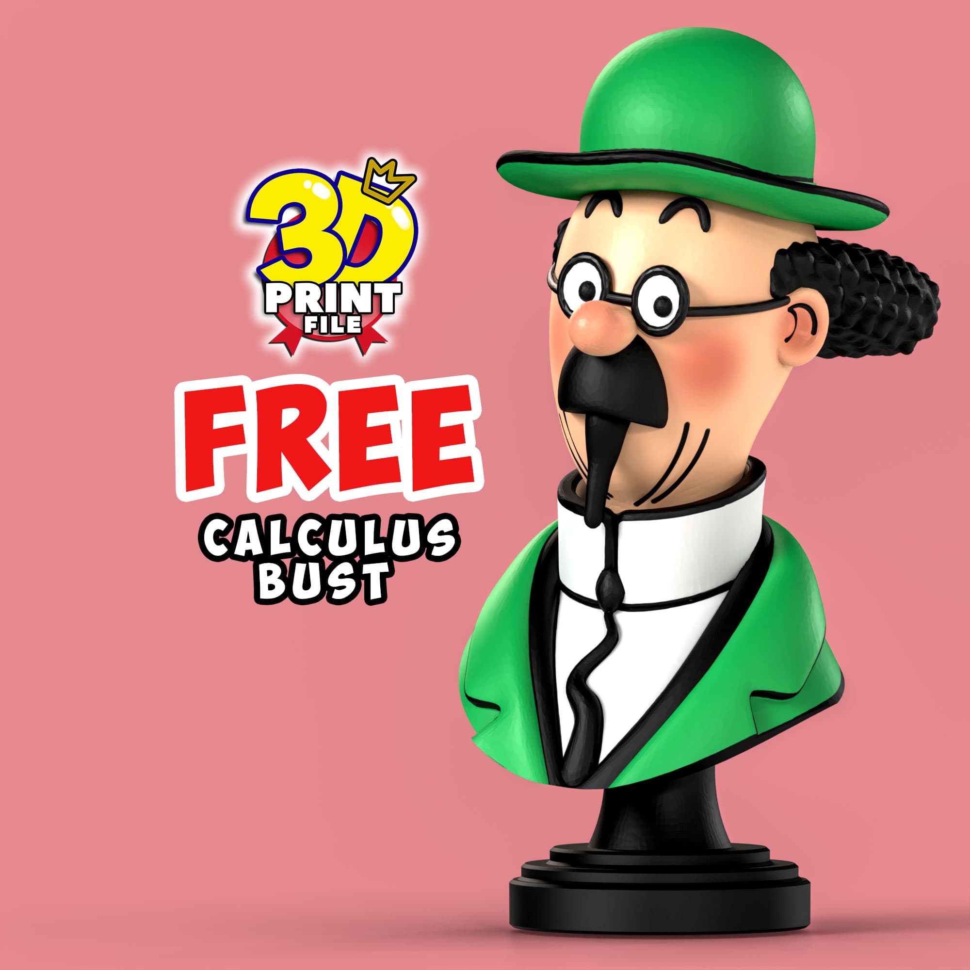 FREE Professor Calculus 3D Bust