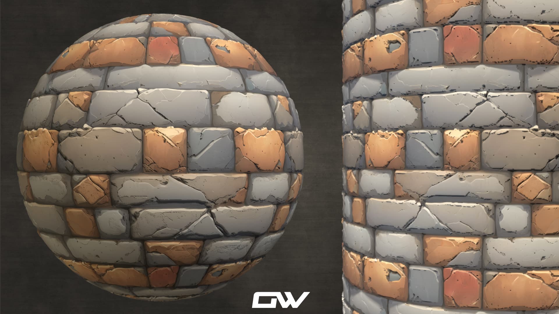 Stylized Stone Wall