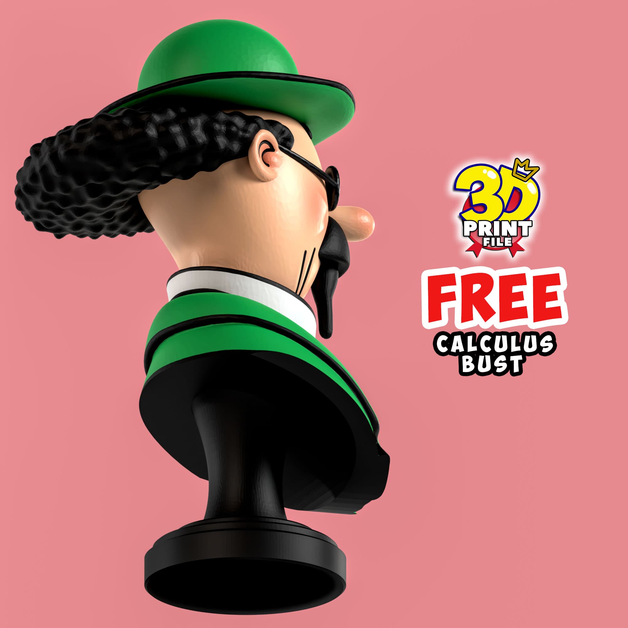FREE Professor Calculus 3D Bust
