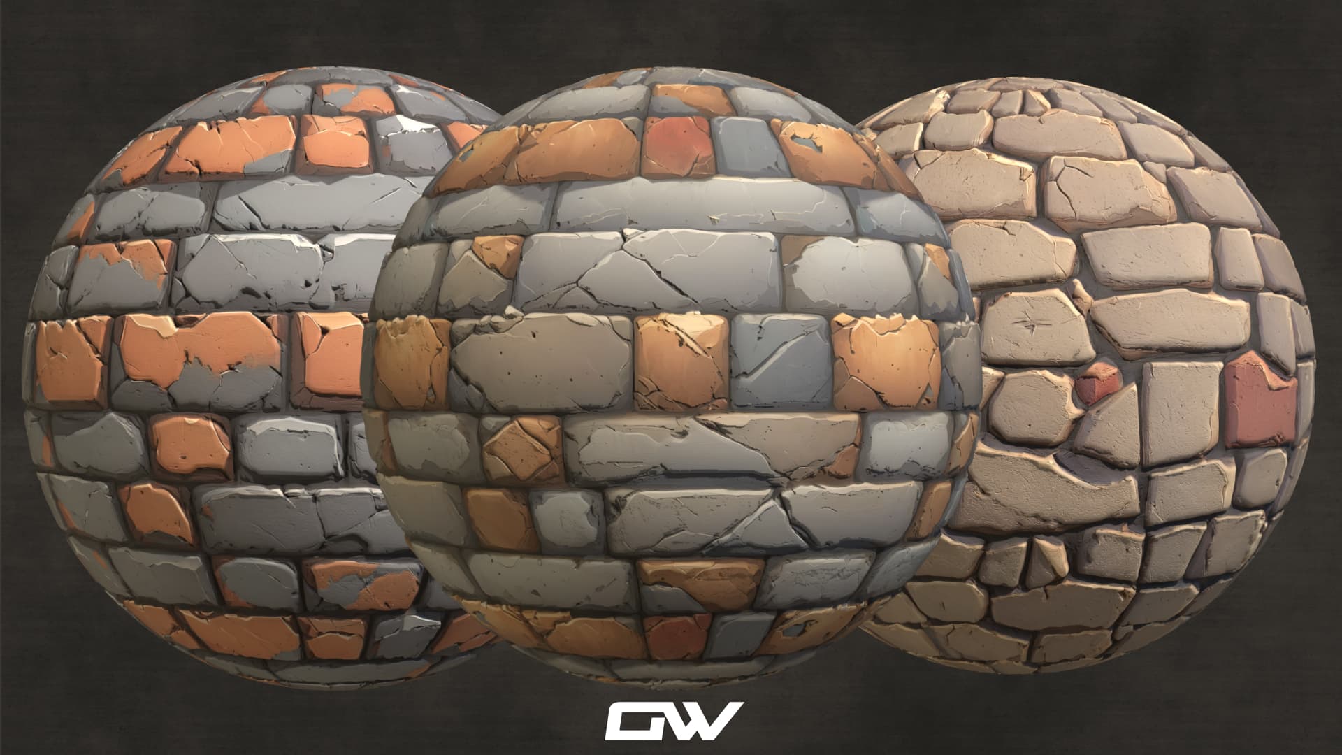 Stylized Stone Wall