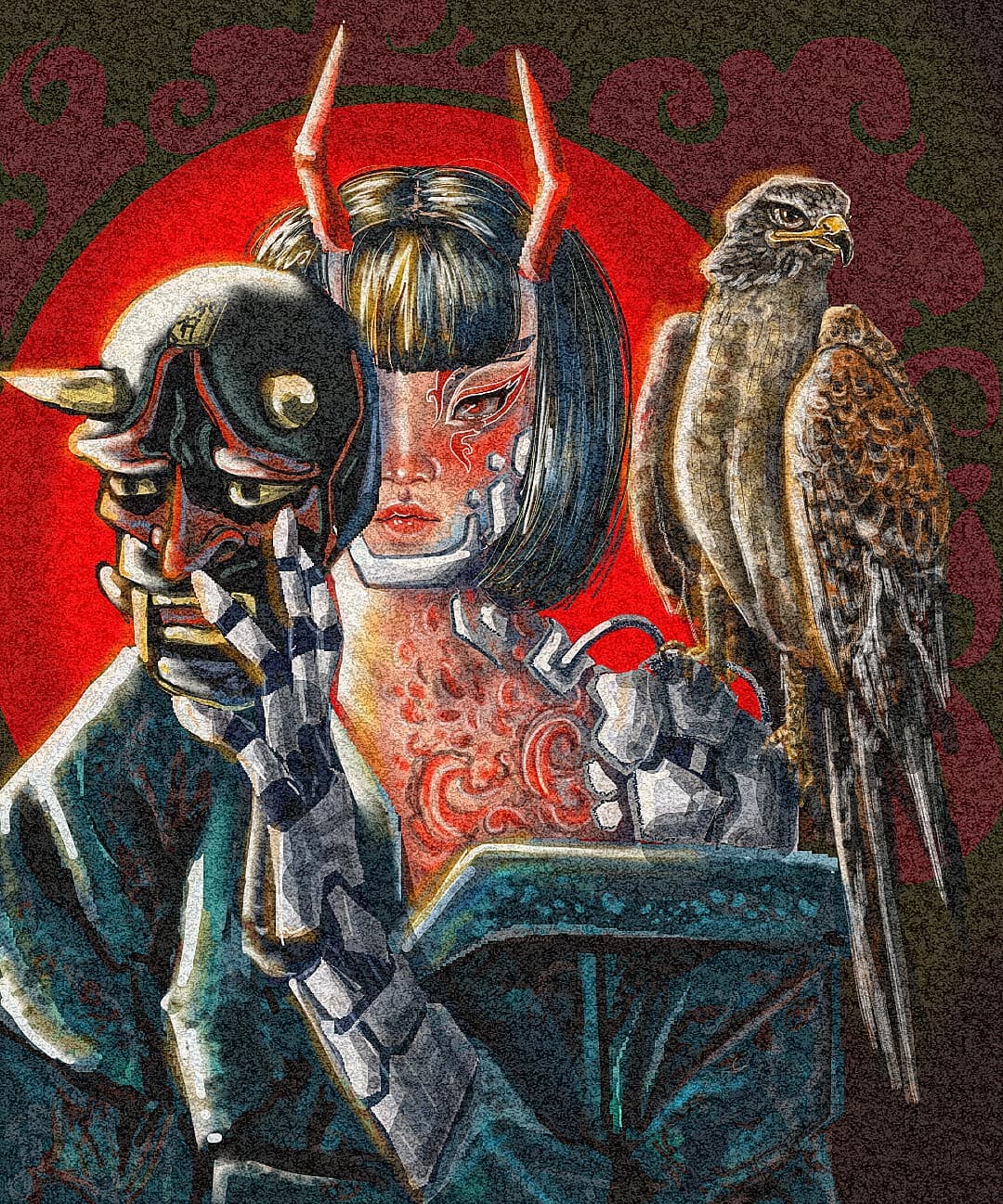 Syberpunk japanese demon