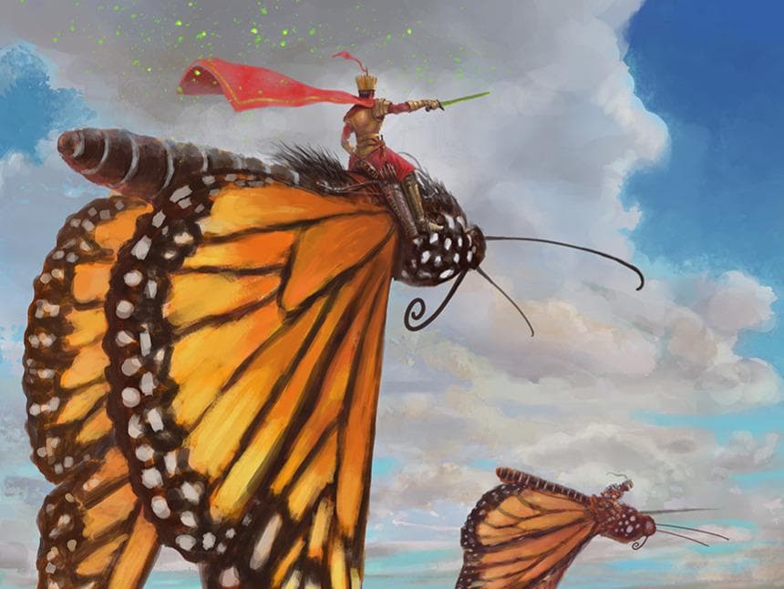 Butterfly riders attack