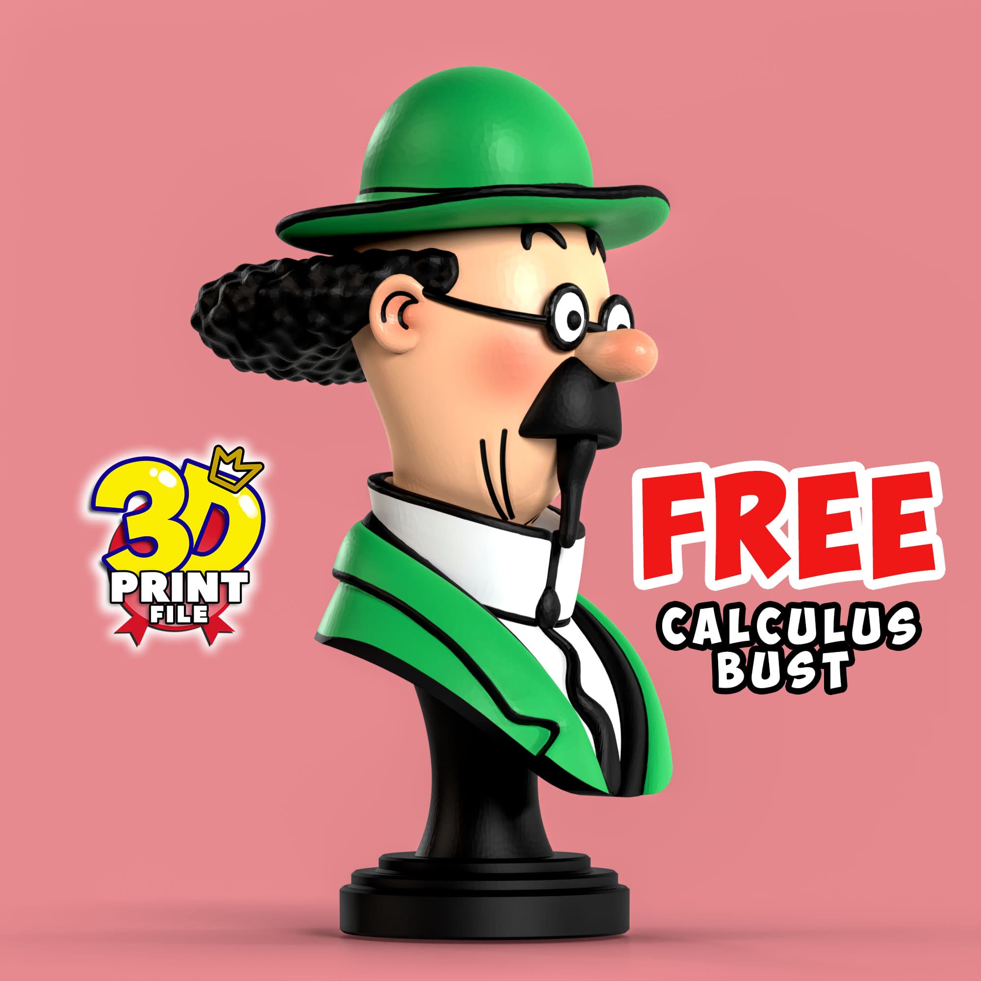 FREE Professor Calculus 3D Bust
