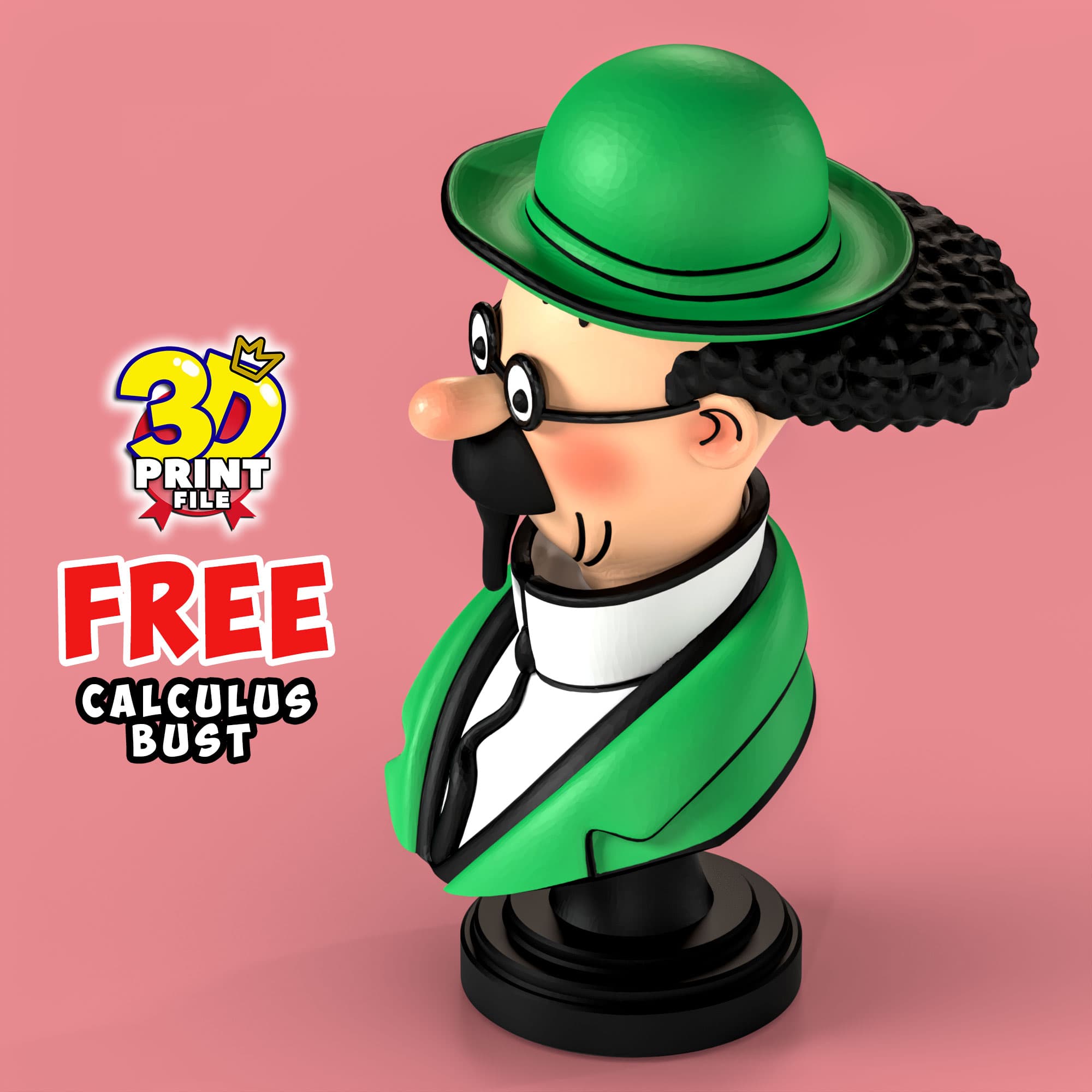FREE Professor Calculus 3D Bust