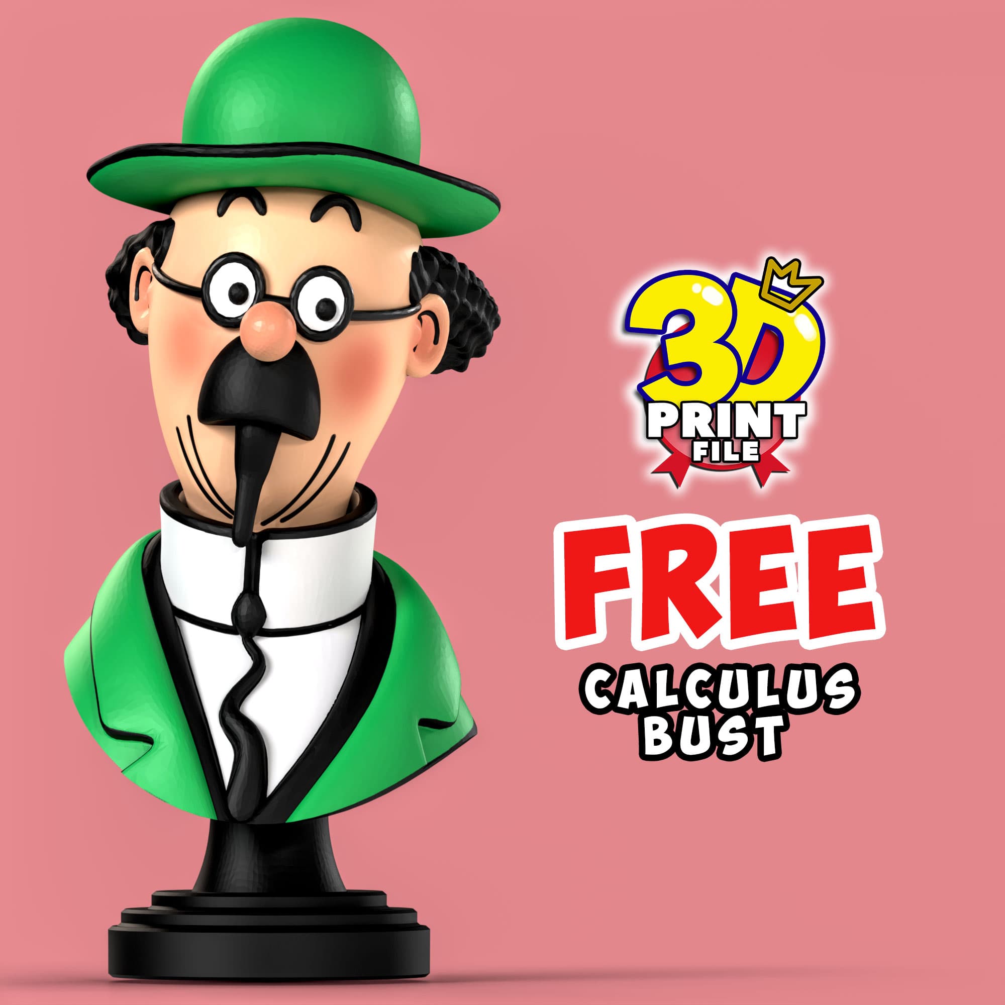 FREE Professor Calculus 3D Bust