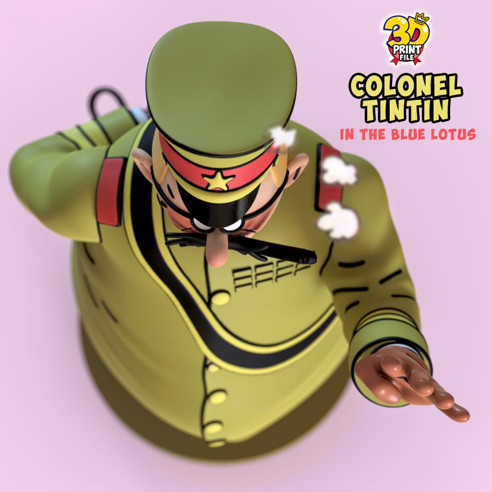 3D colonel TINTIN model for 3d printing