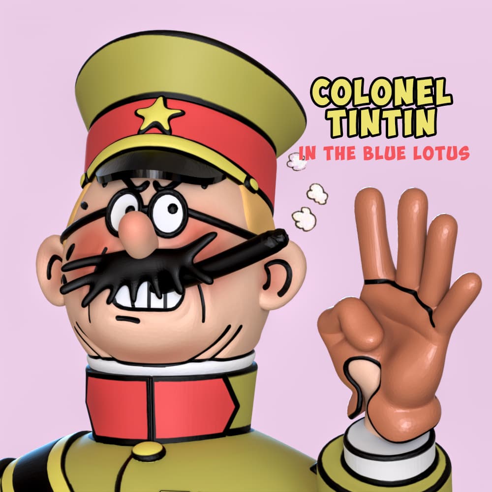 3D colonel TINTIN model for 3d printing