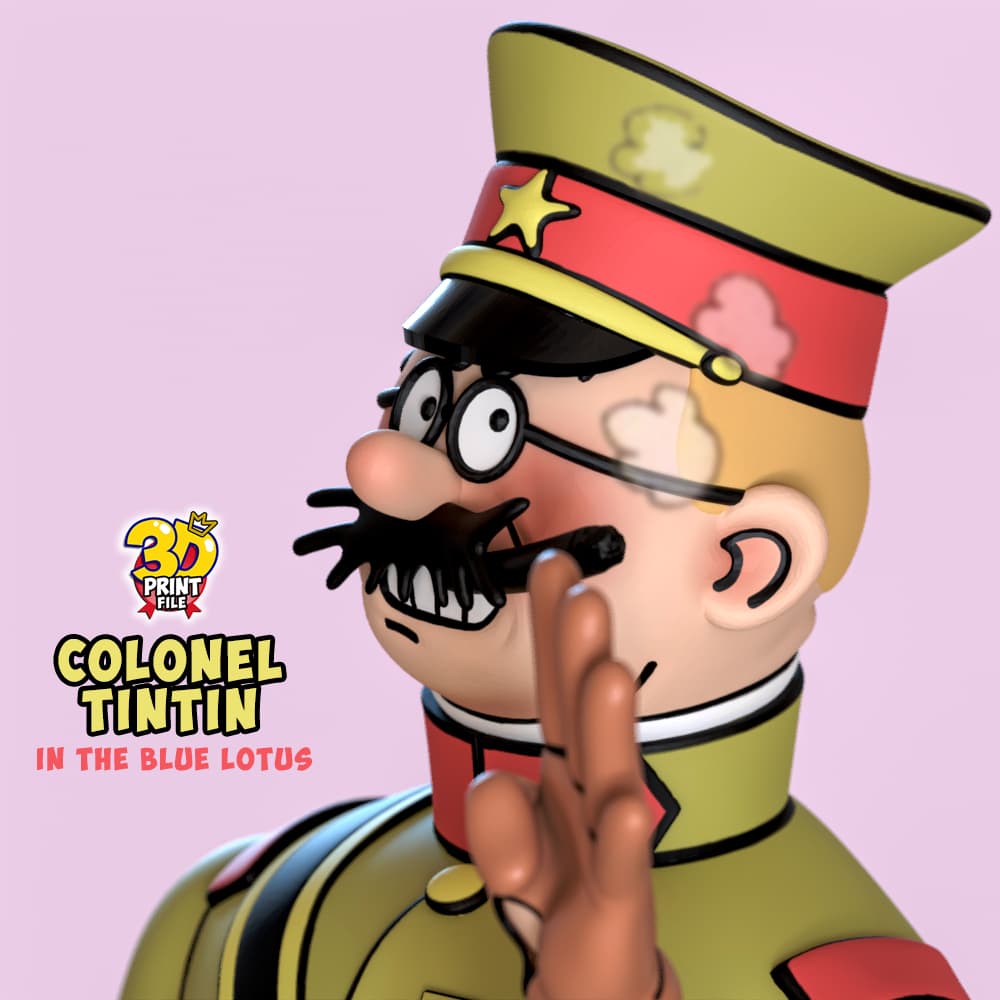 3D colonel TINTIN model for 3d printing