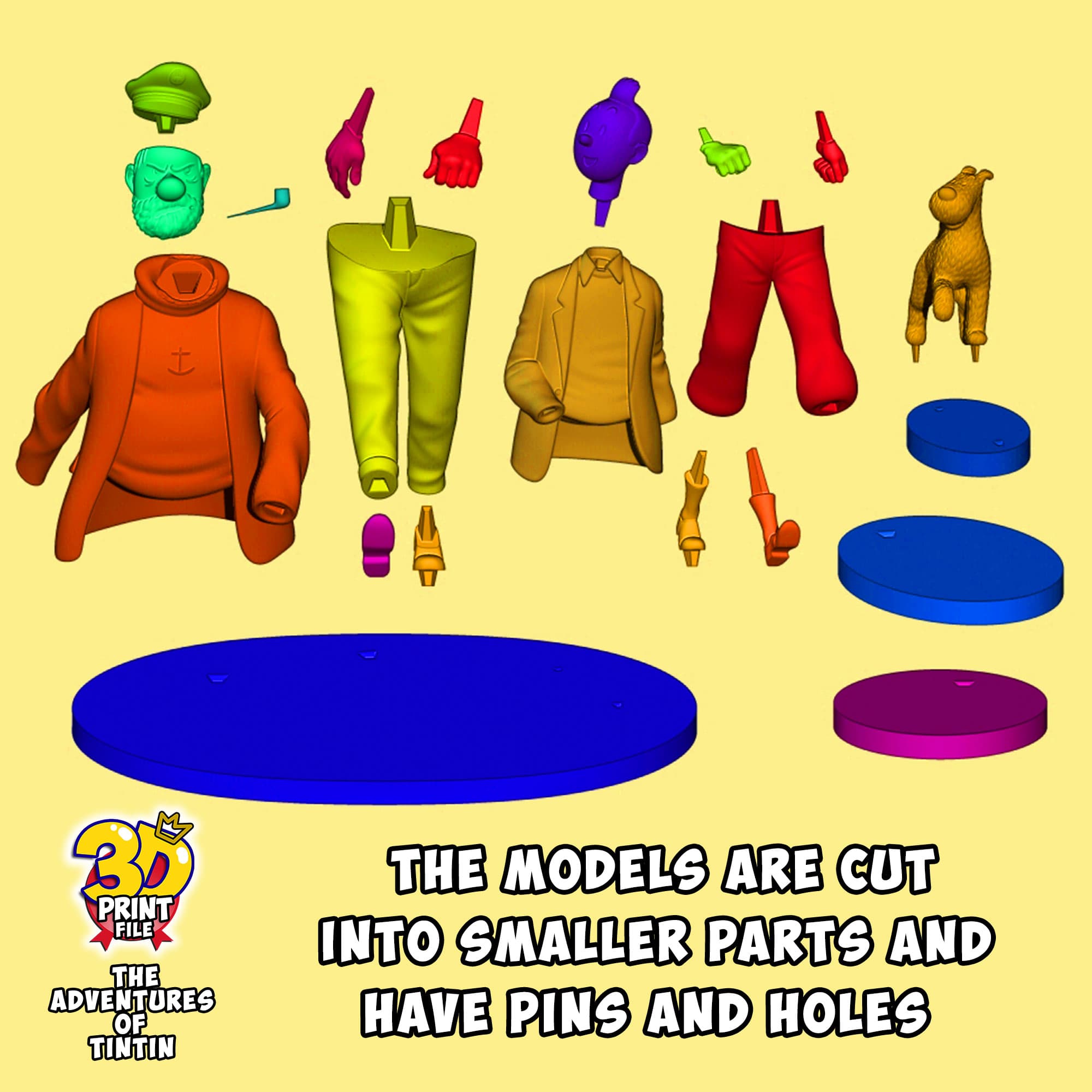 The Adventures of TINTIN 3D model (Diorama) - v.1