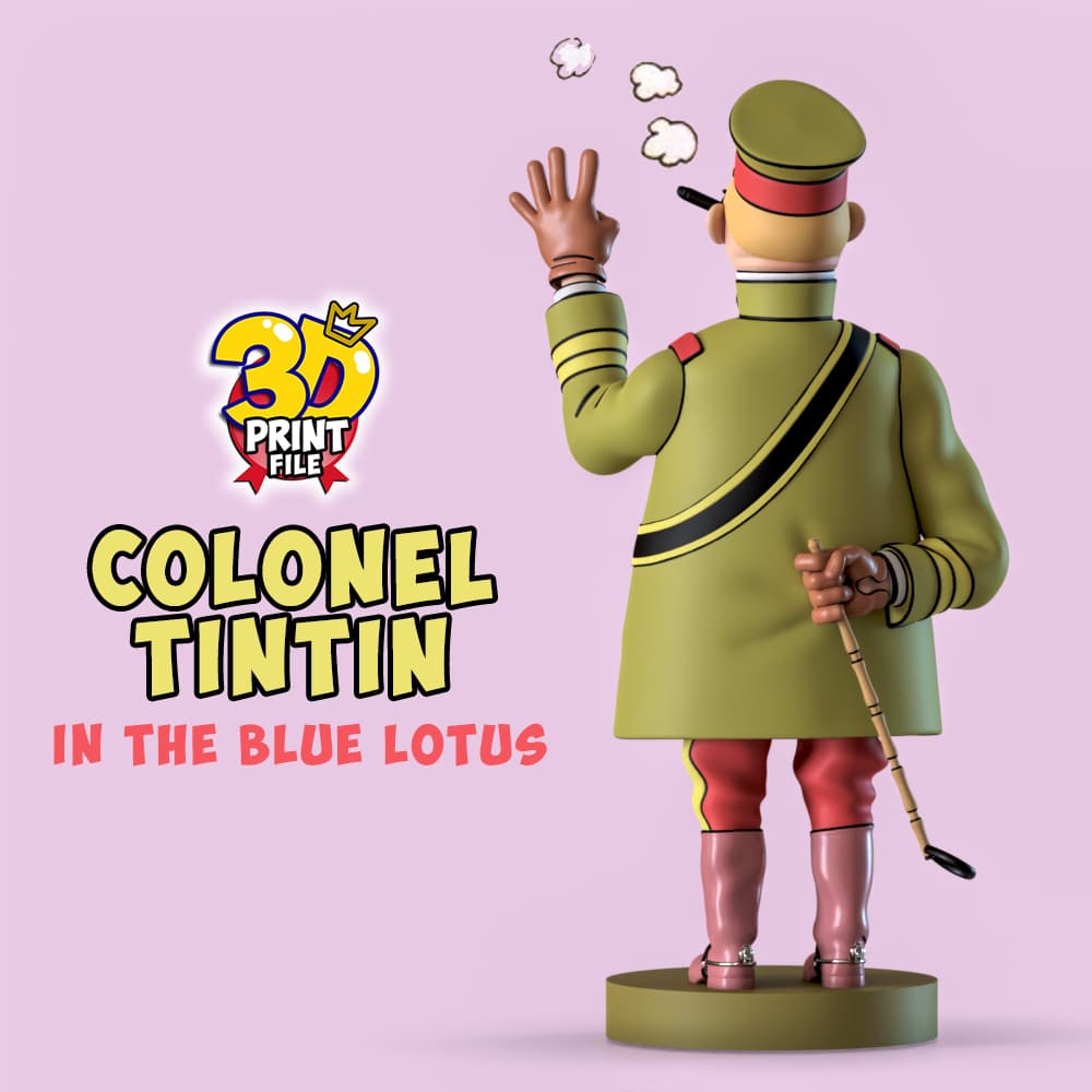 3D colonel TINTIN model for 3d printing