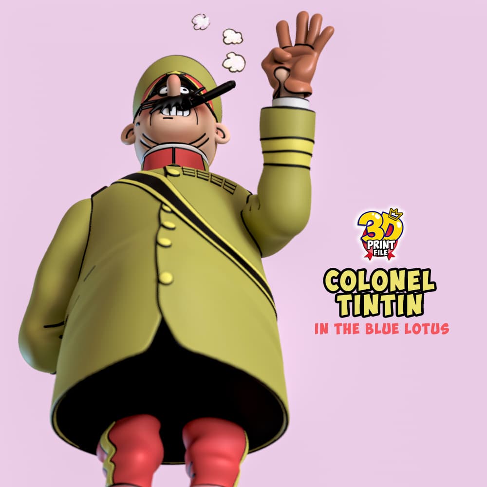 3D colonel TINTIN model for 3d printing