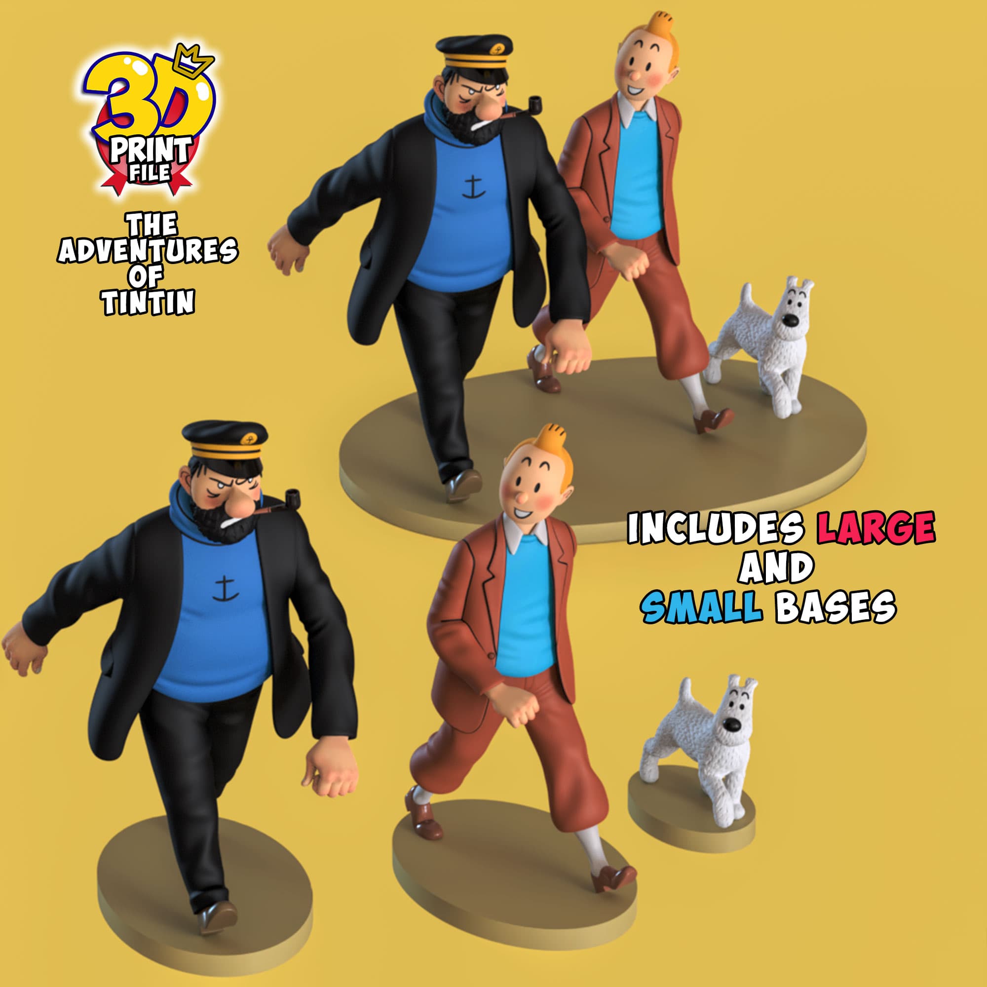 The Adventures of TINTIN 3D model (Diorama) - v.1
