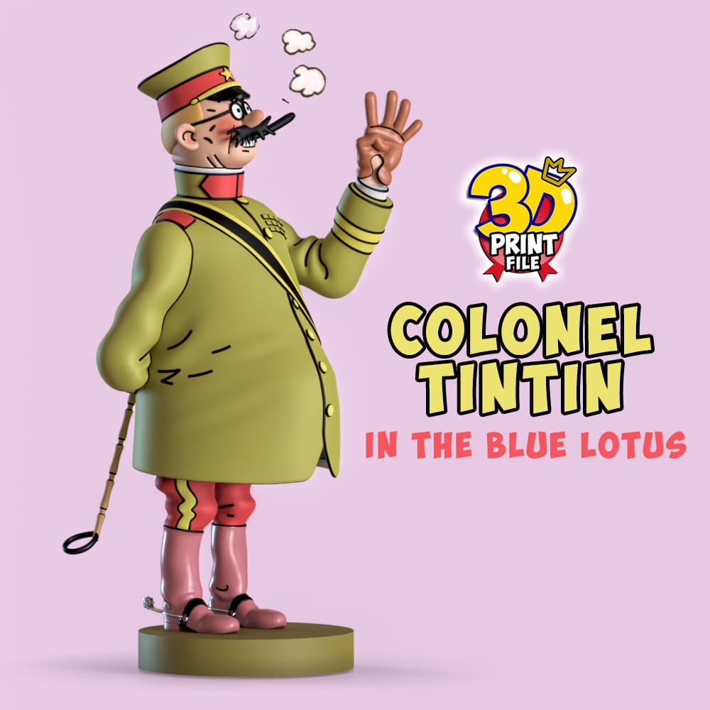 3D colonel TINTIN model for 3d printing