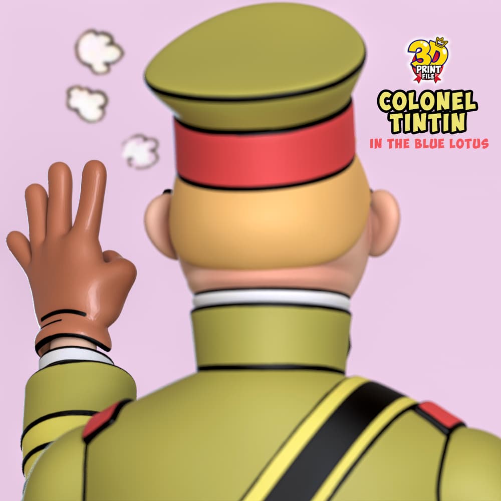 3D colonel TINTIN model for 3d printing