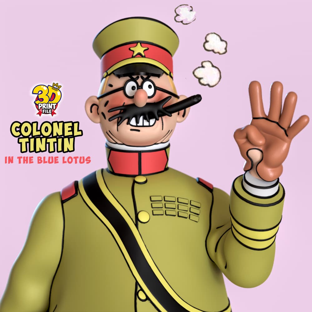 3D colonel TINTIN model for 3d printing