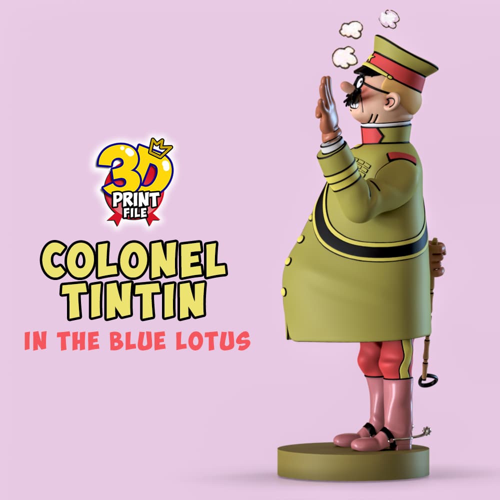 3D colonel TINTIN model for 3d printing