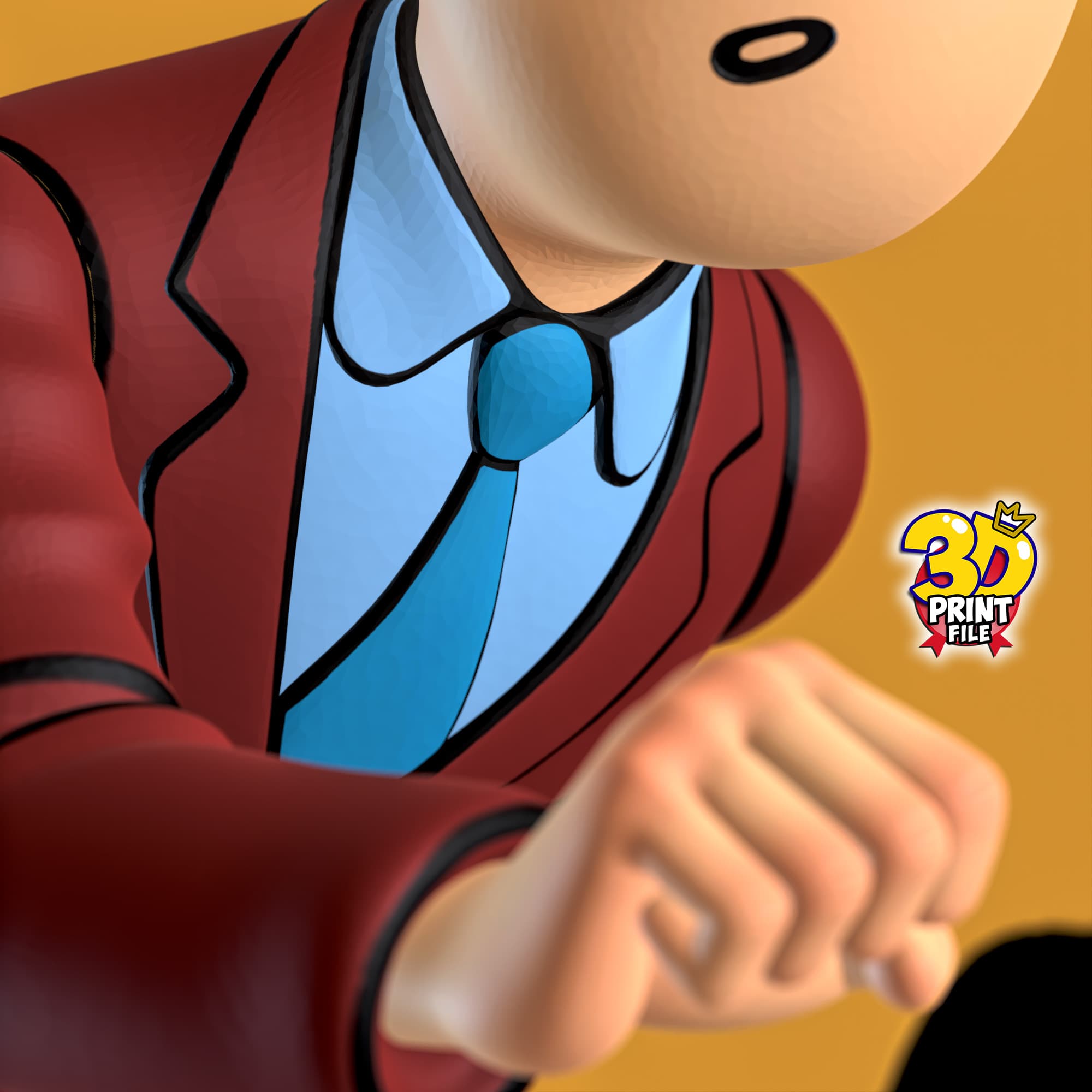TINTIN AND SNOWY 3D model DIORAMA V.1 (stand and relief)