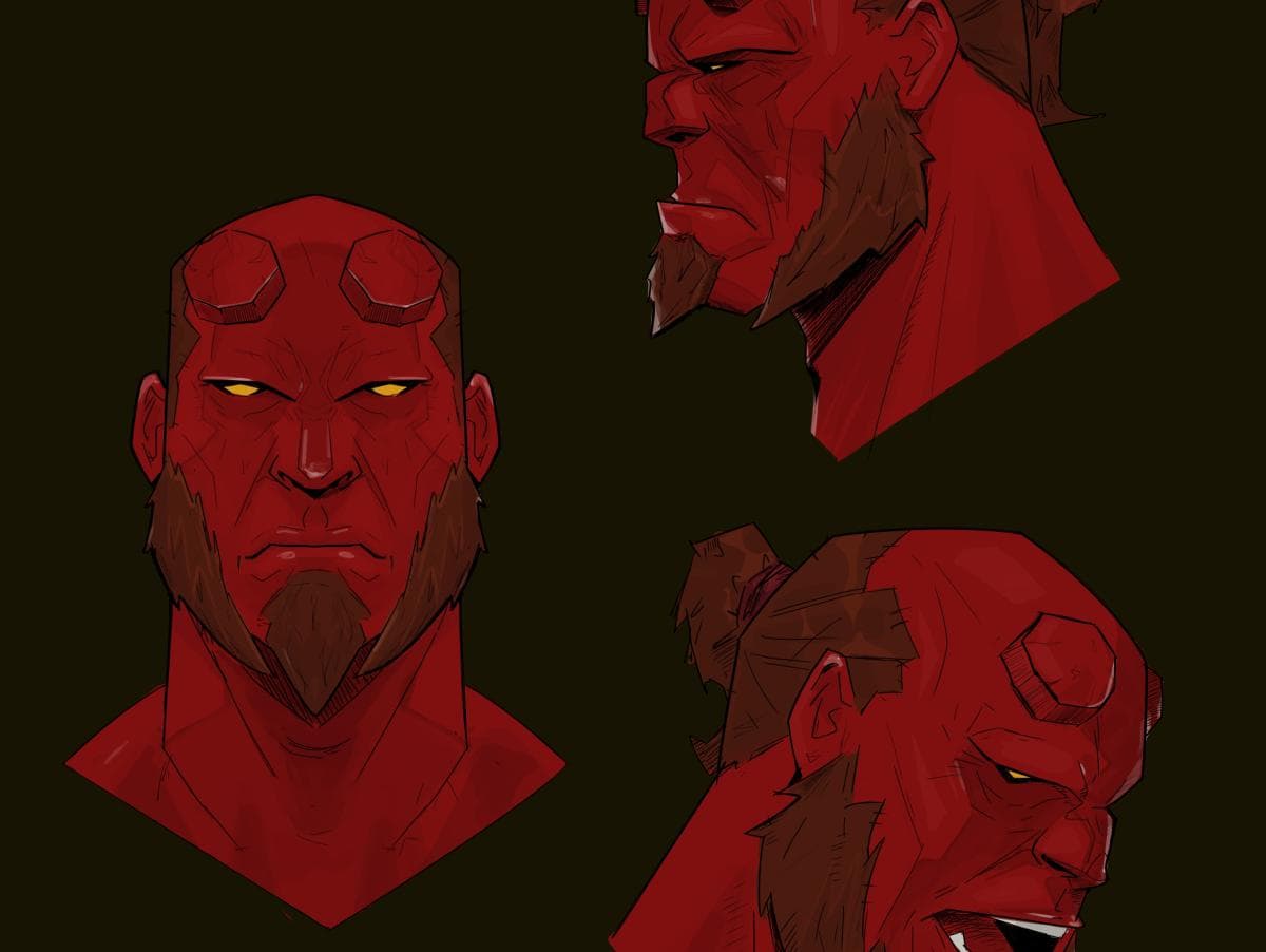 Many Faces and sketches.