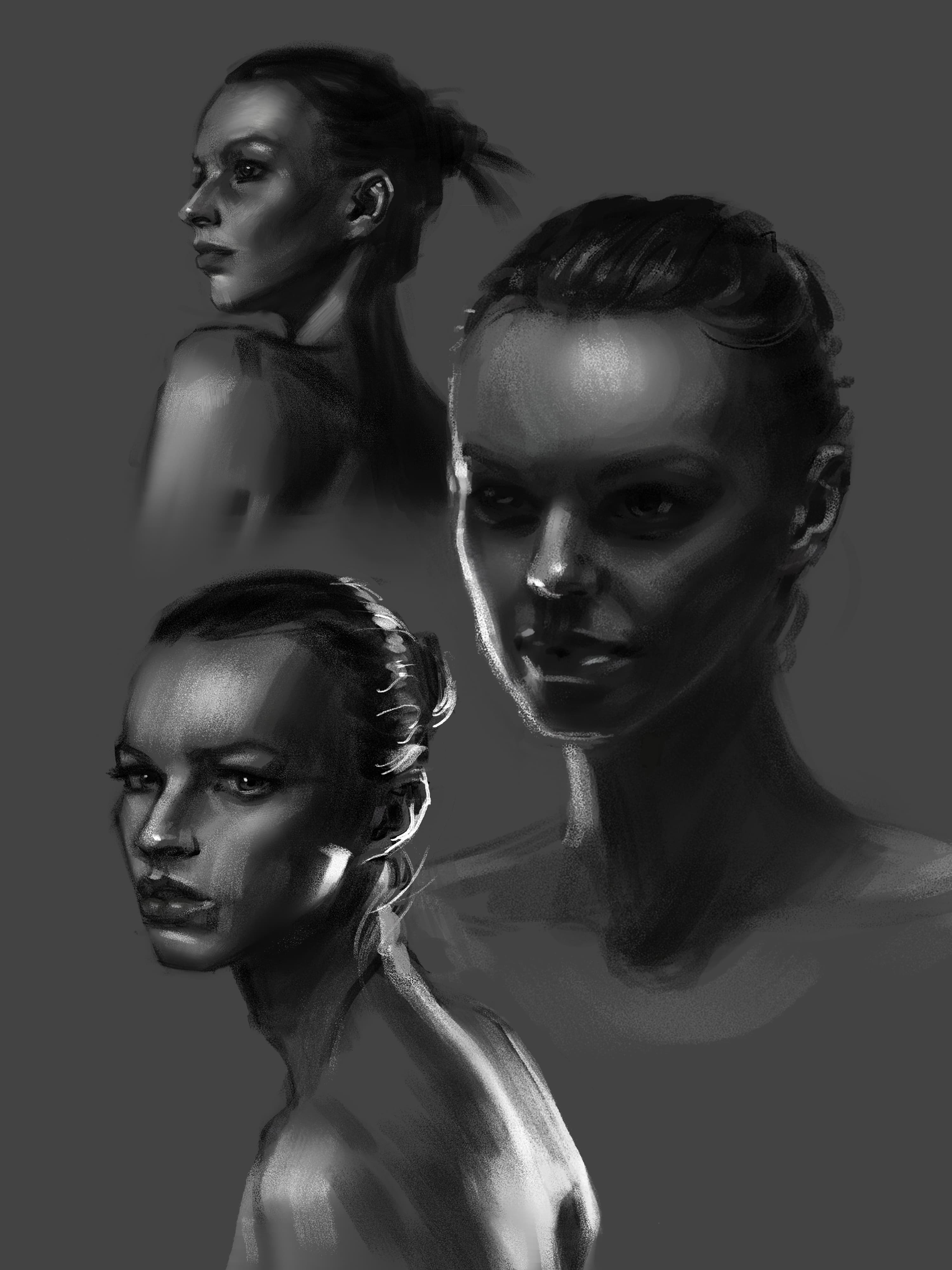 Portrait Study Focusing on Lights