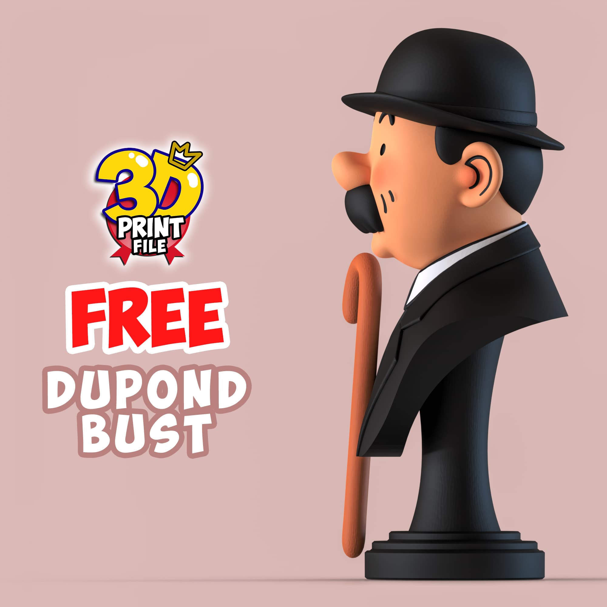 FREE Thompson Dupond 3d bust model Free size