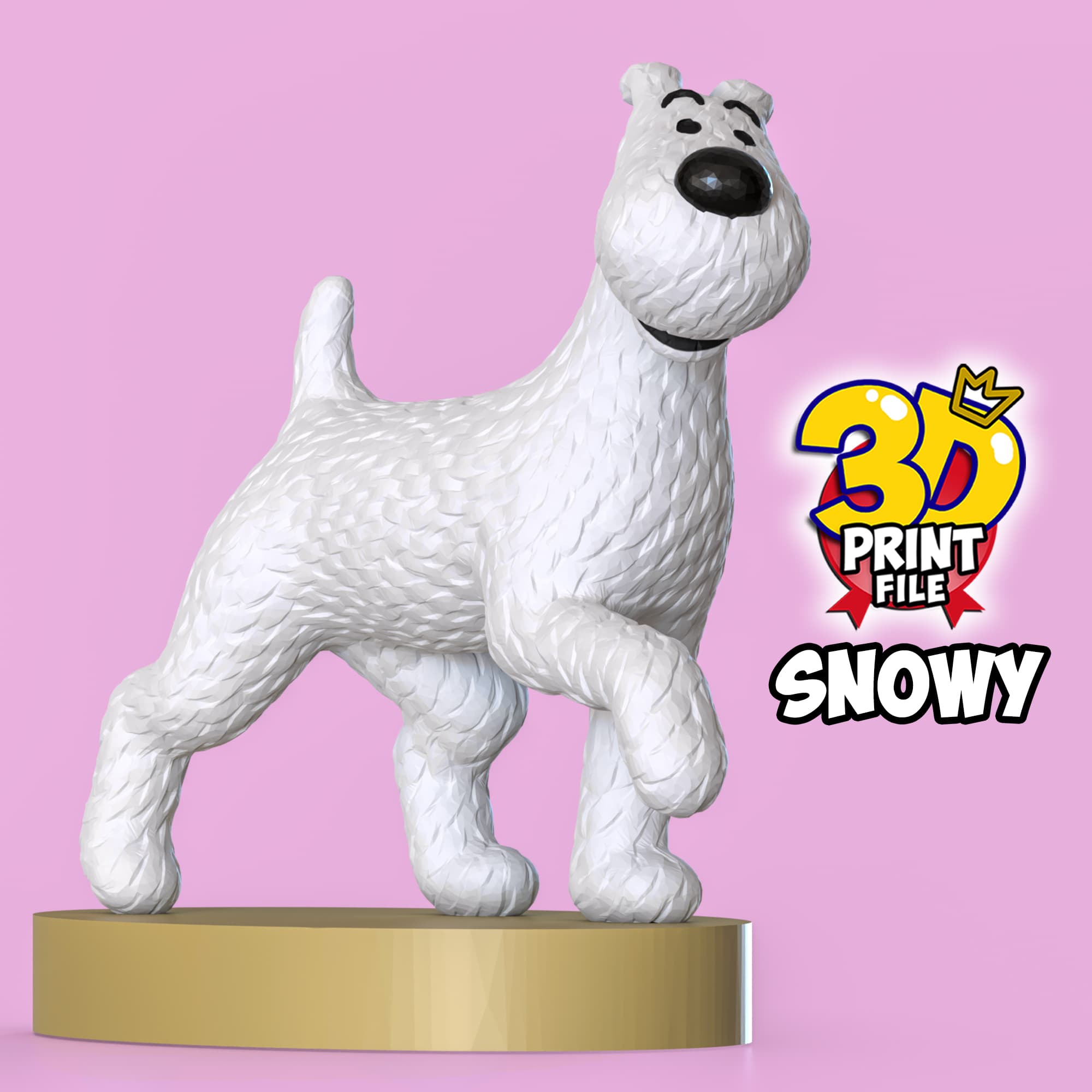 Snowy 3D printable model Free Size with uv and texture