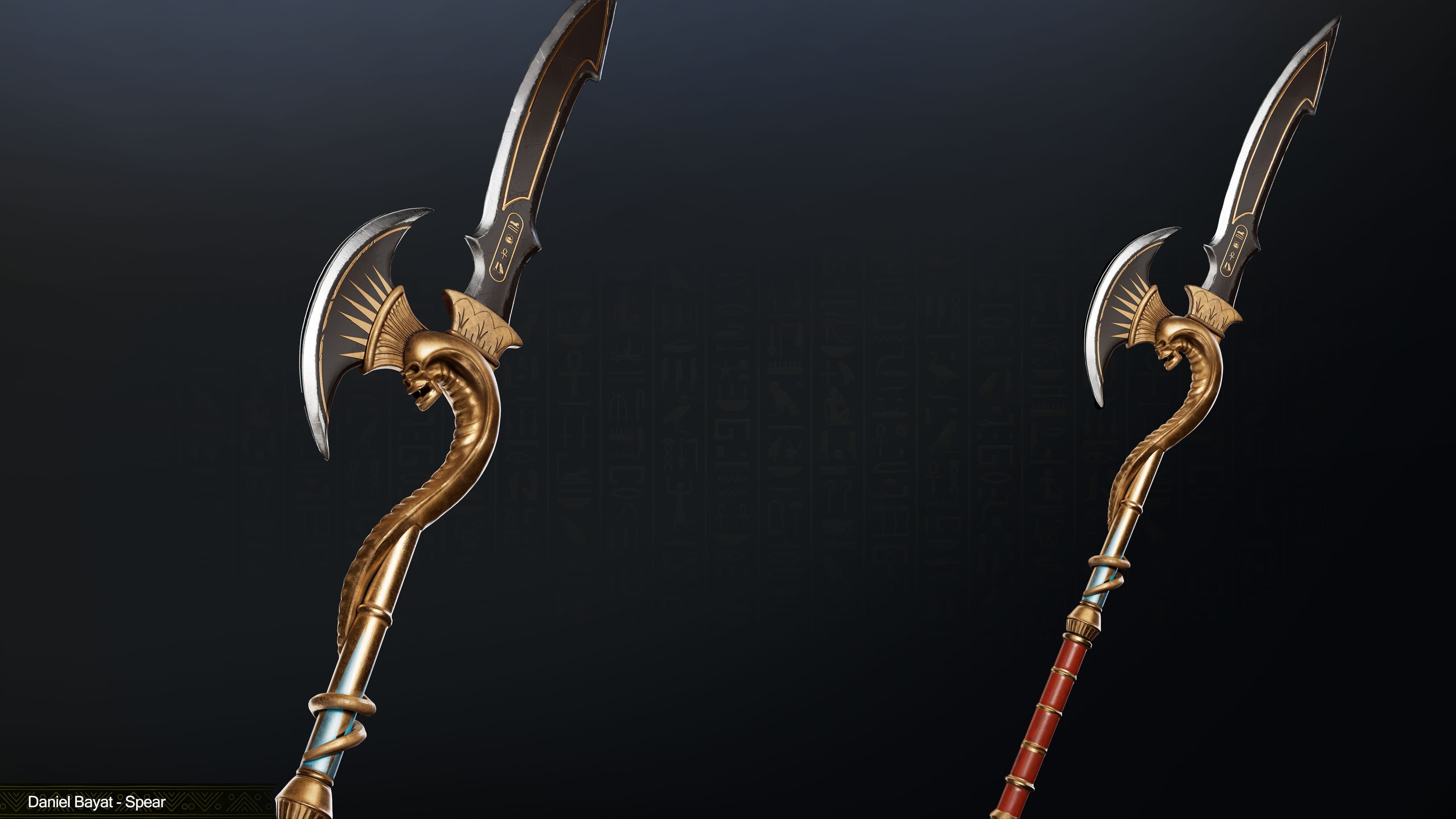 The Guardian’s Spear – Egyptian Fantasy Weapon