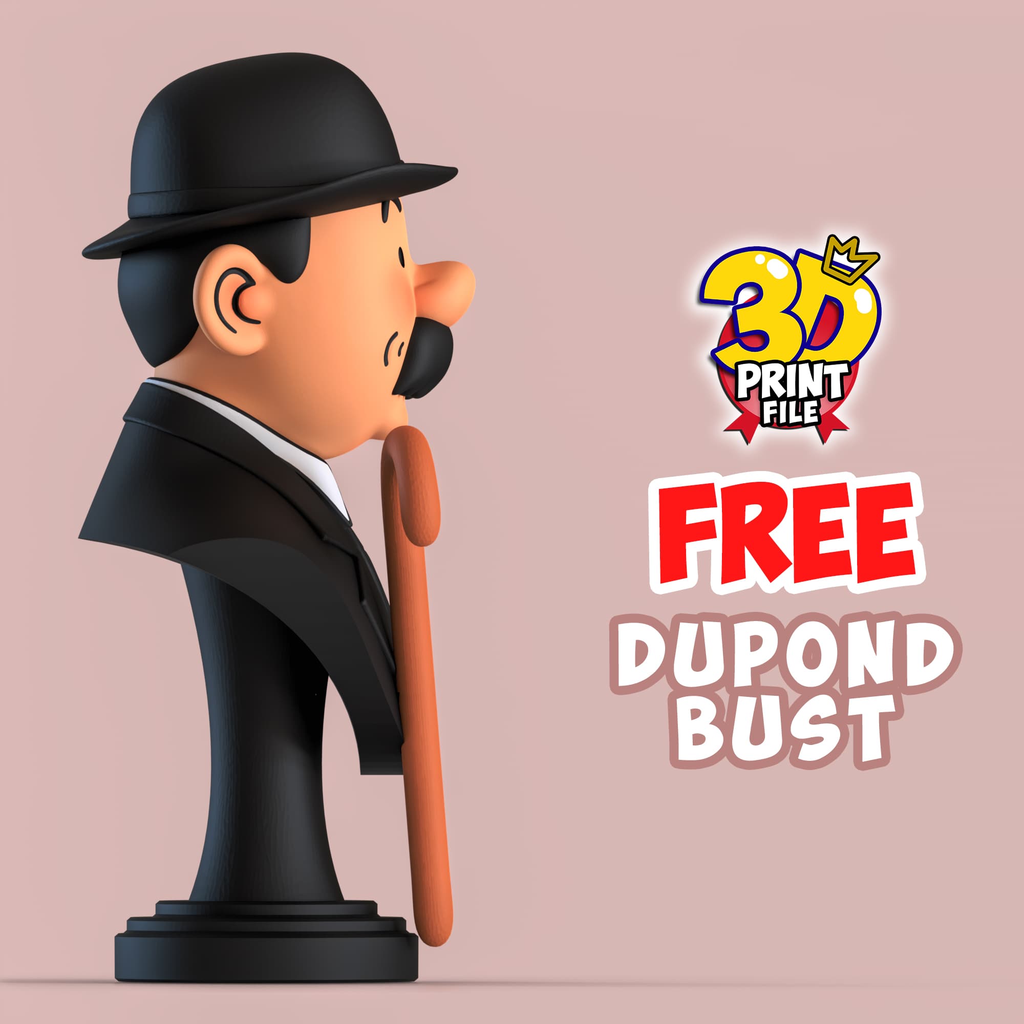 FREE Thompson Dupond 3d bust model Free size