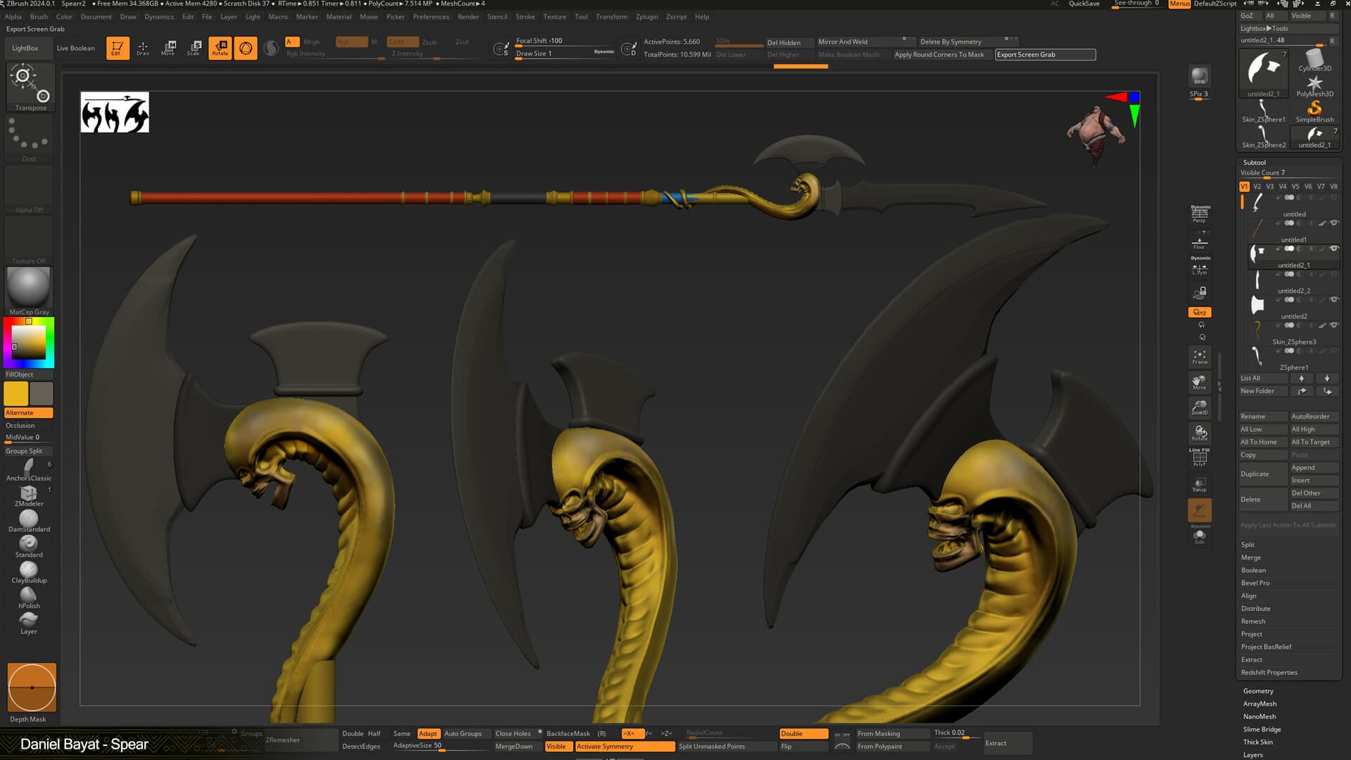 The Guardian’s Spear – Egyptian Fantasy Weapon