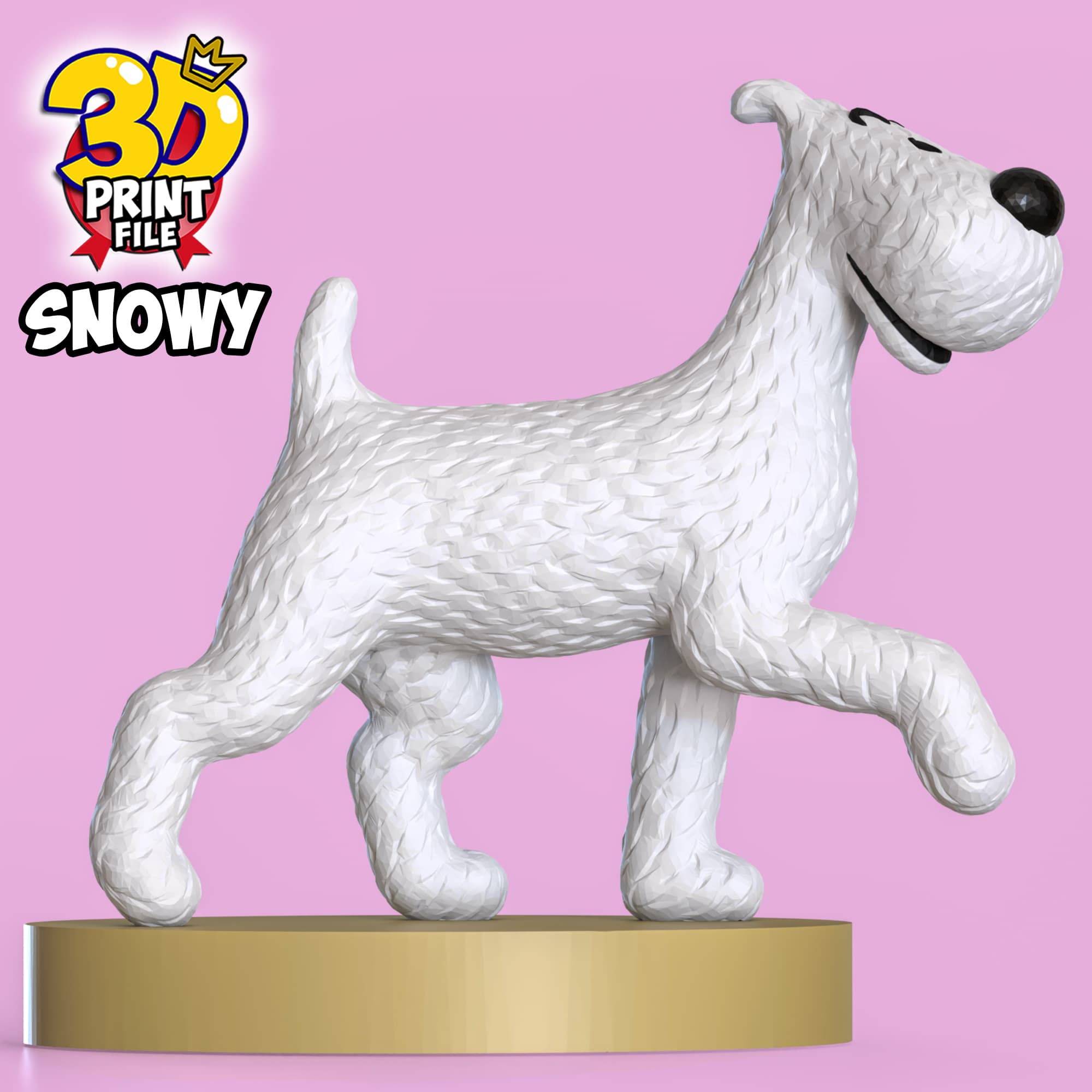Snowy 3D printable model Free Size with uv and texture