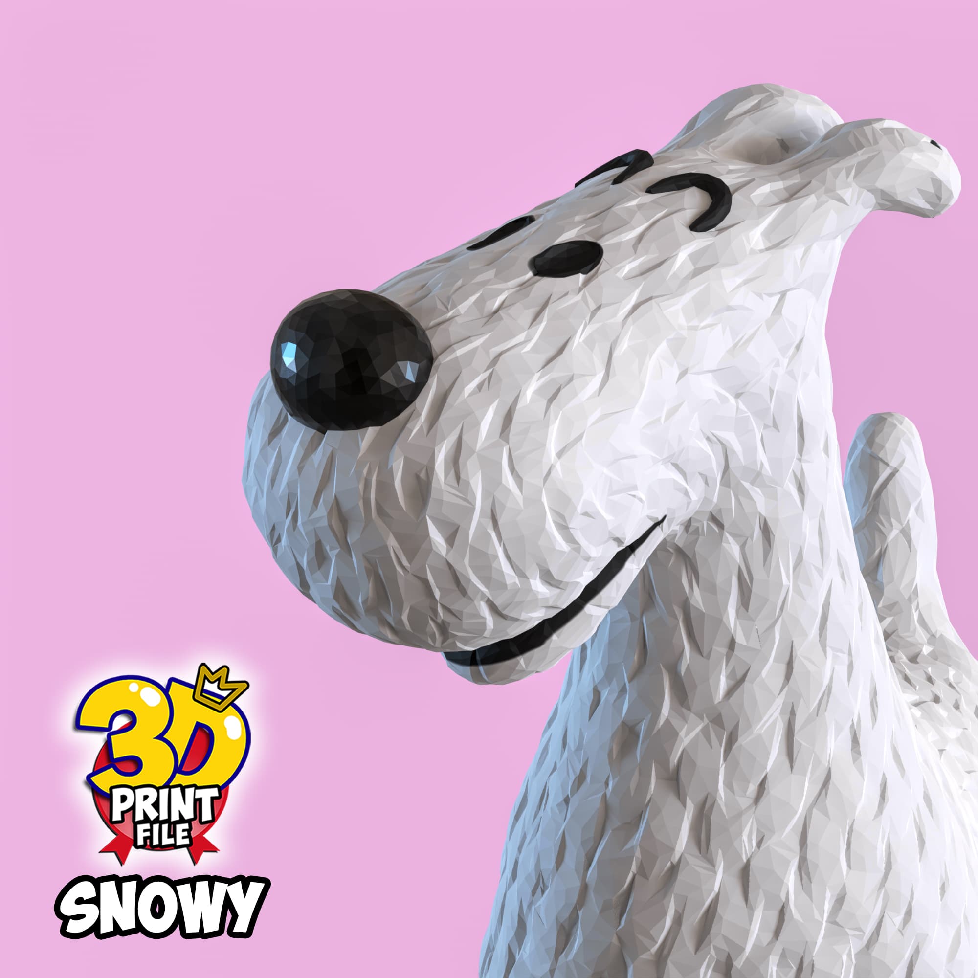 Snowy 3D printable model Free Size with uv and texture