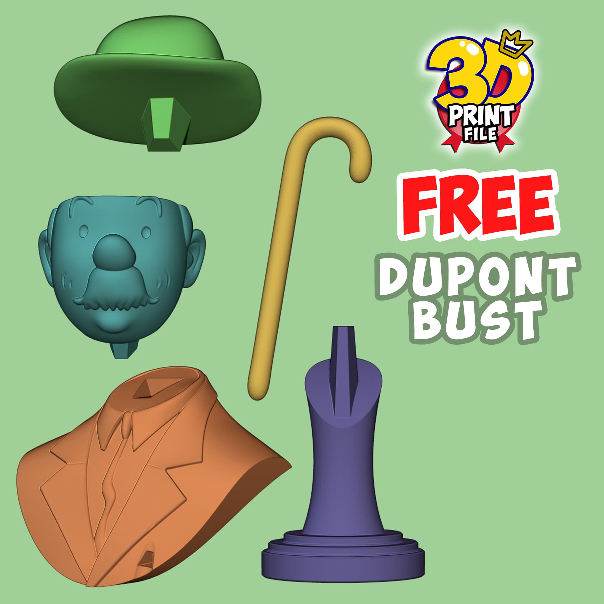 FREE Thomson Dupont 3d bust model Free size