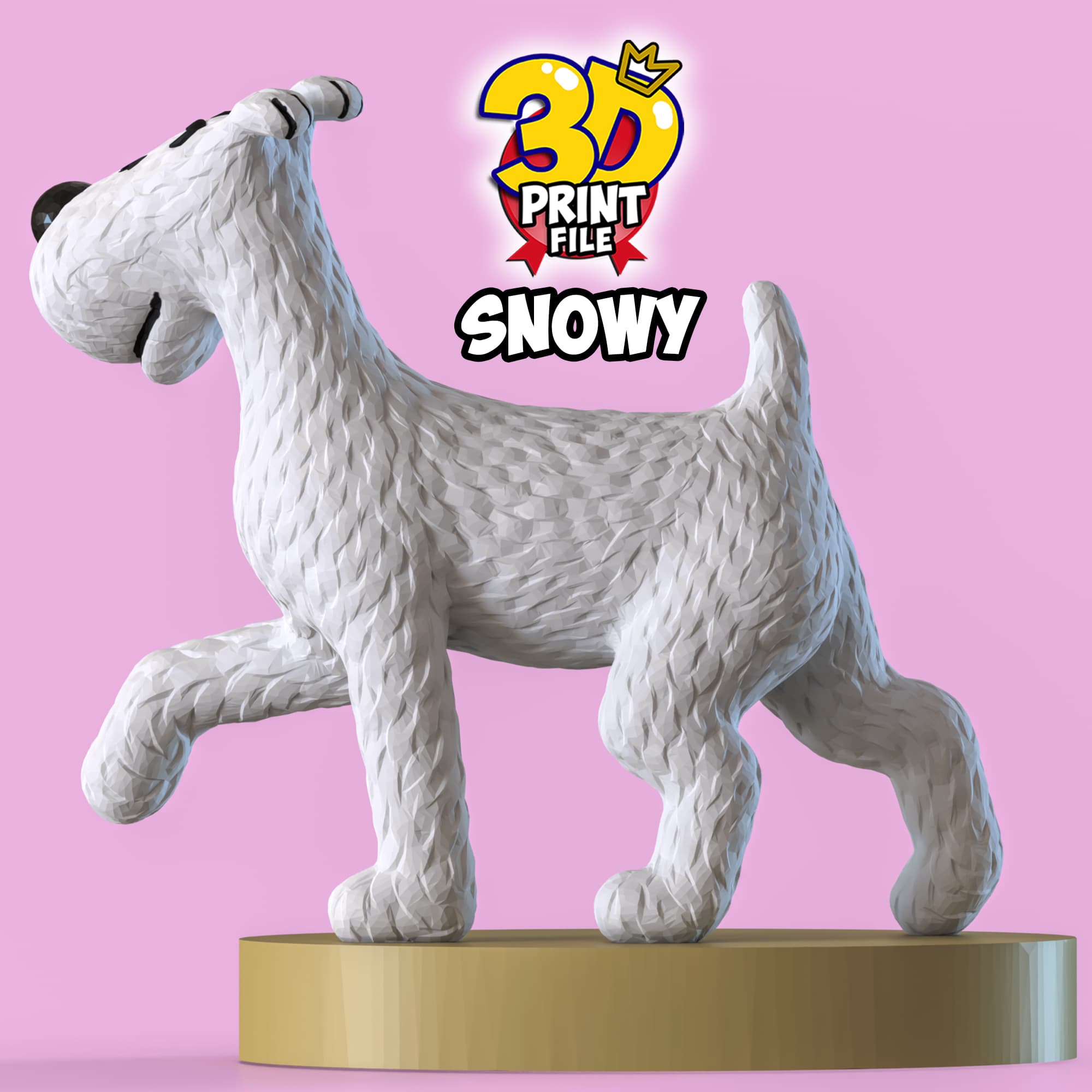 Snowy 3D printable model Free Size with uv and texture