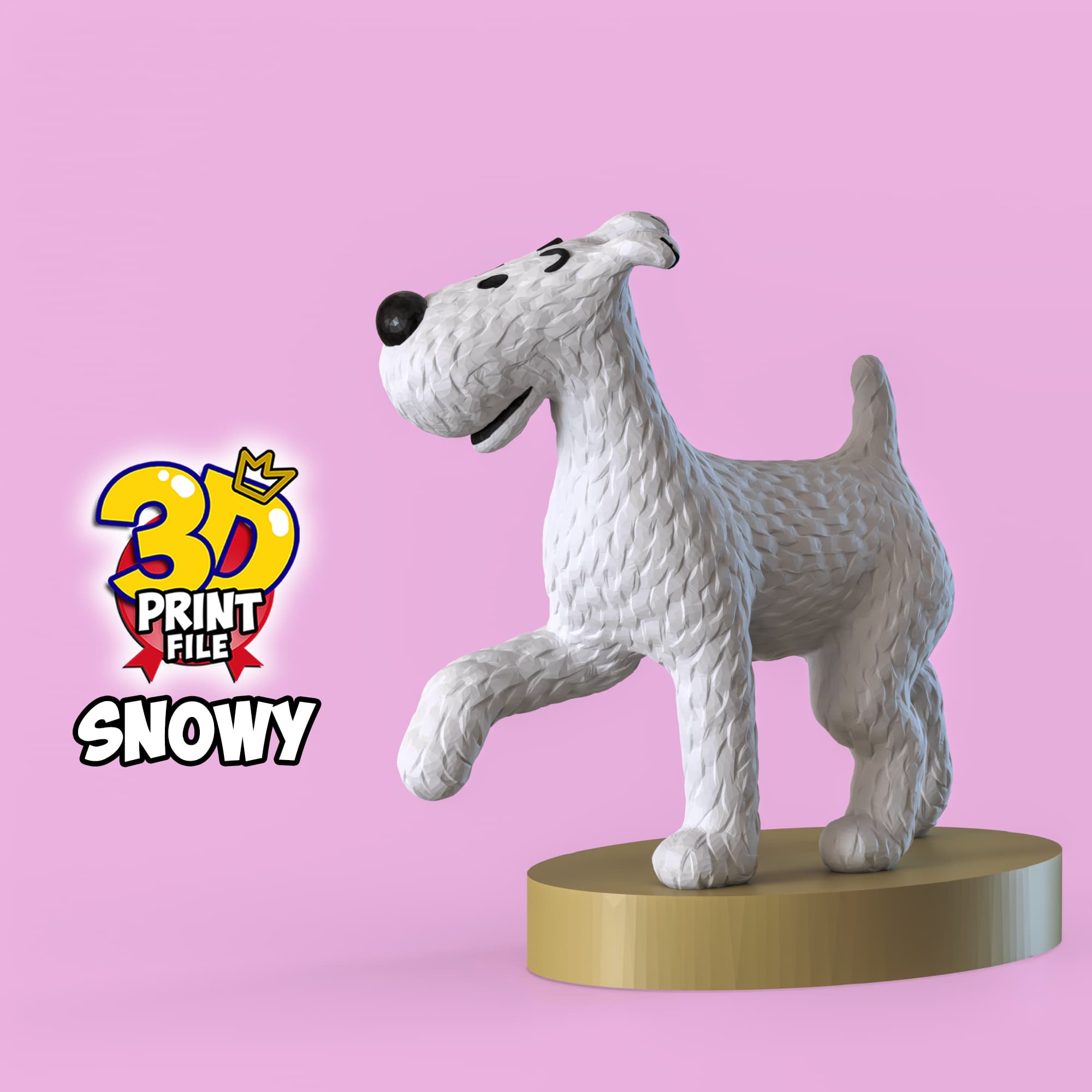 Snowy 3D printable model Free Size with uv and texture