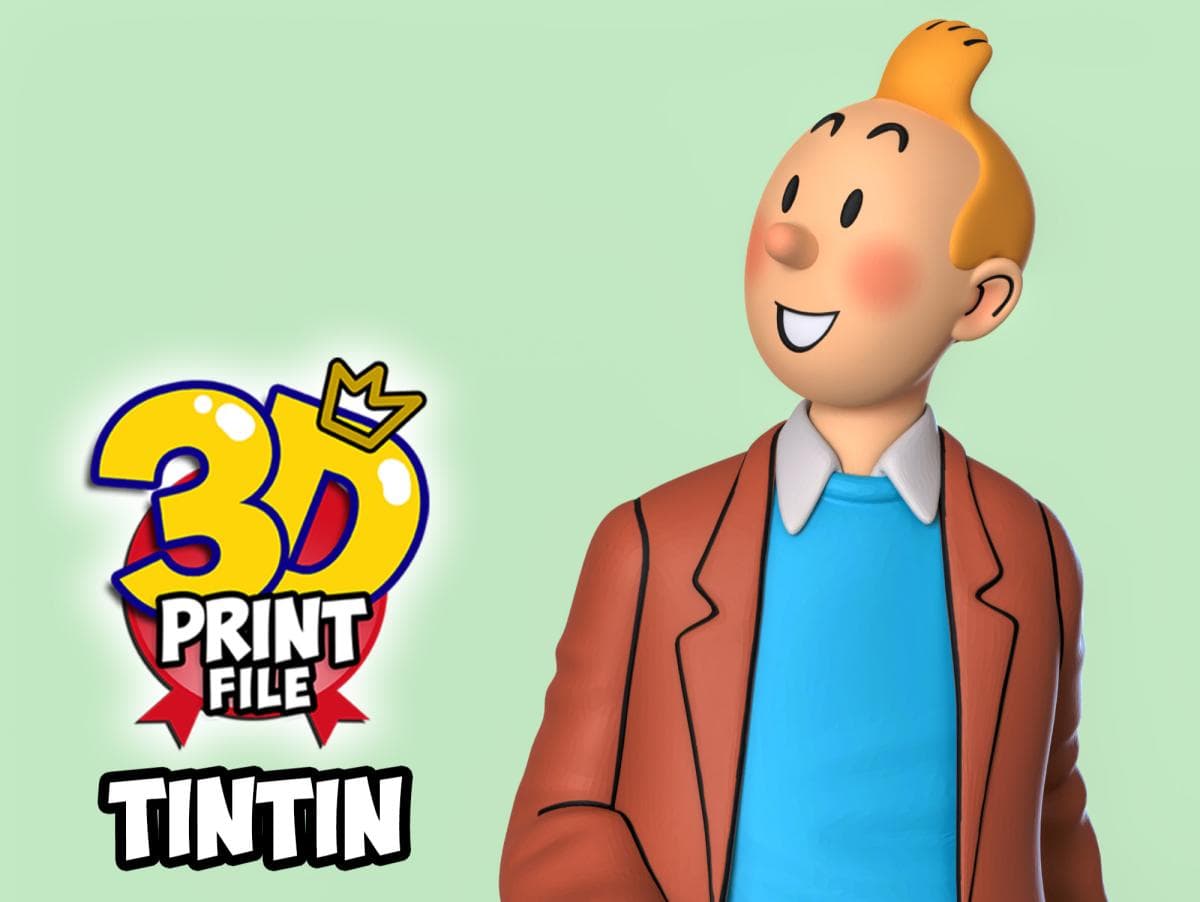 TINTIN 3D printable model Free Size with uv and texture