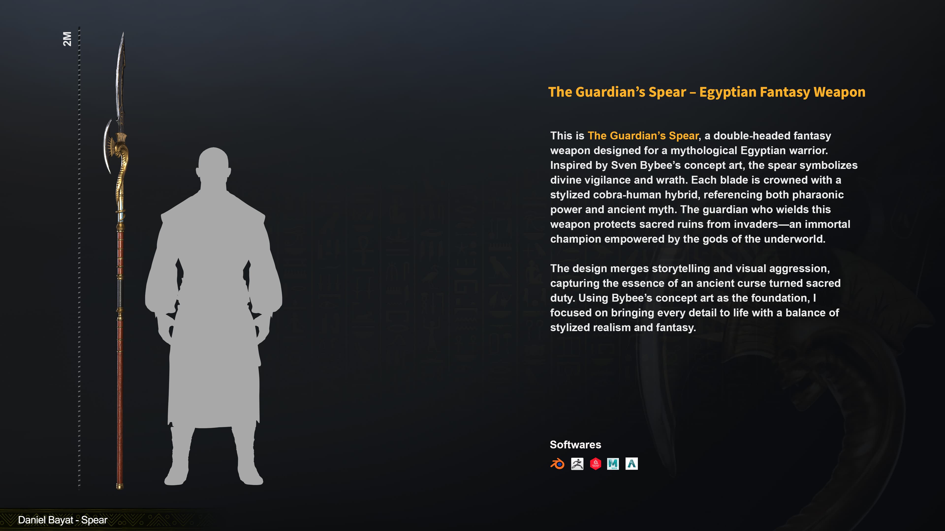 The Guardian’s Spear – Egyptian Fantasy Weapon