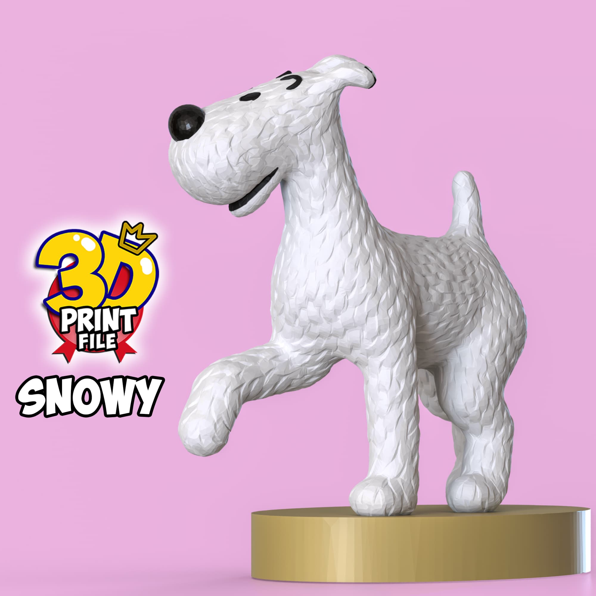 Snowy 3D printable model Free Size with uv and texture