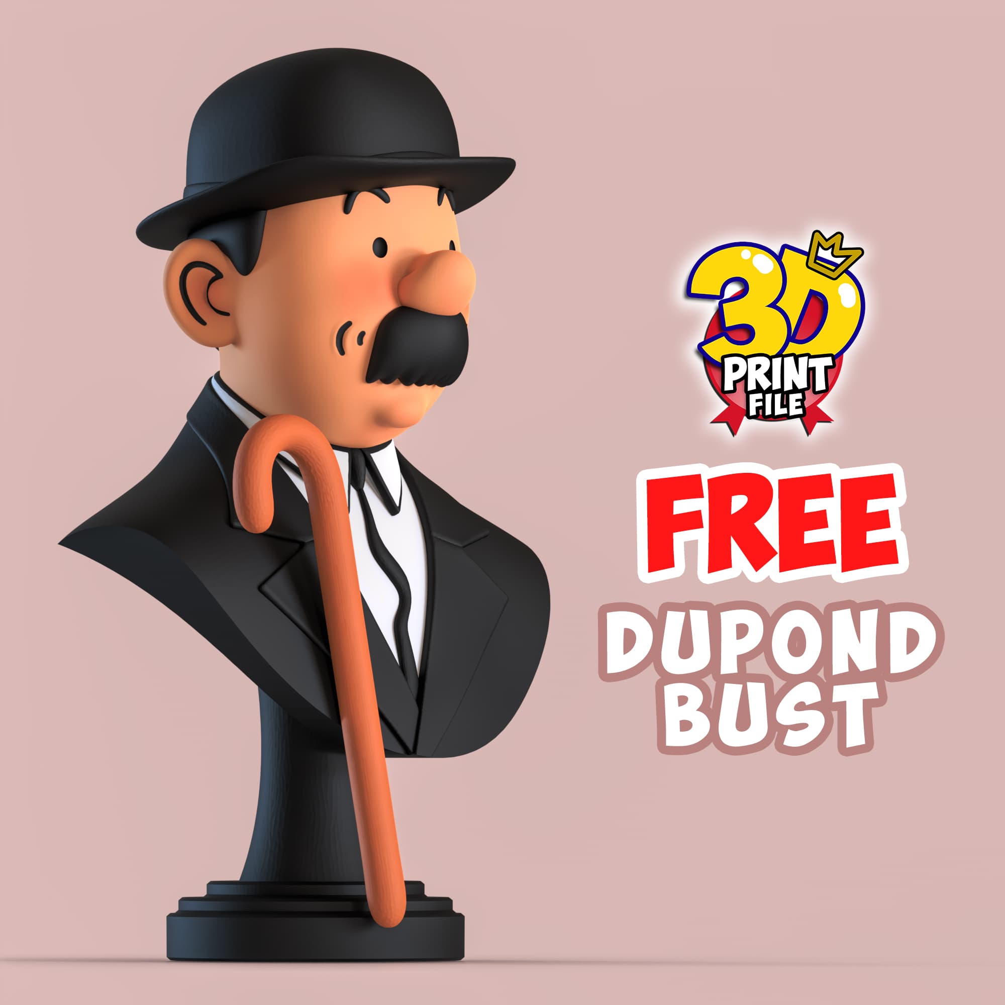 FREE Thompson Dupond 3d bust model Free size