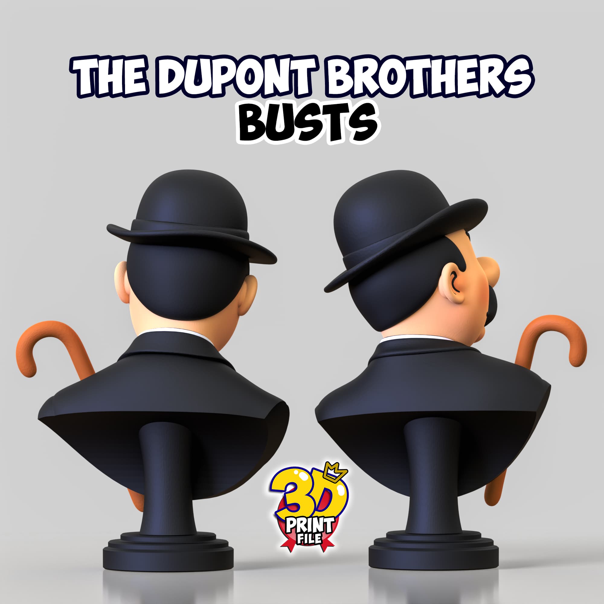 The Dupont Brothers – Stylized 3D Busts