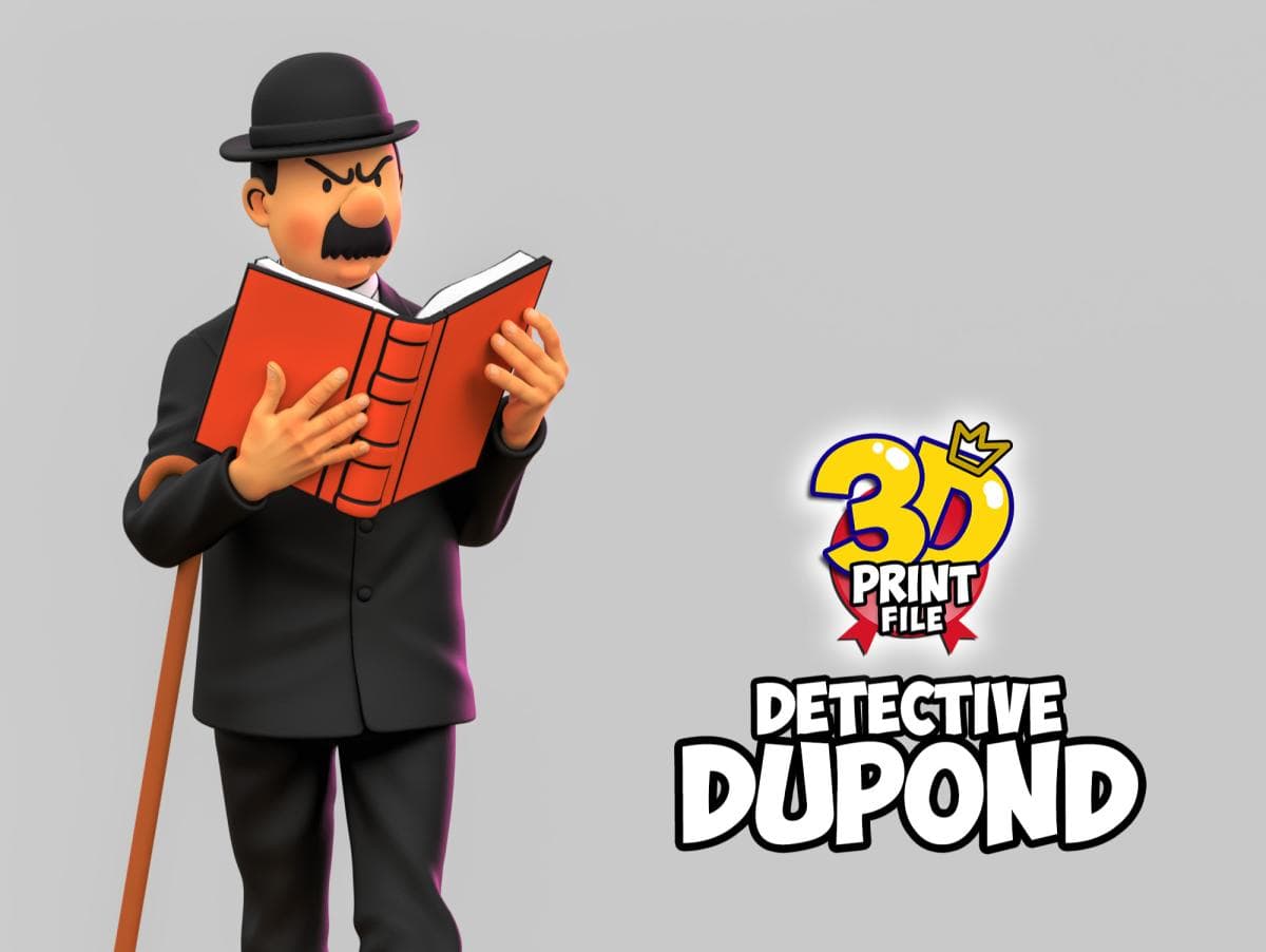 Detective Dupond 3D model Free Size