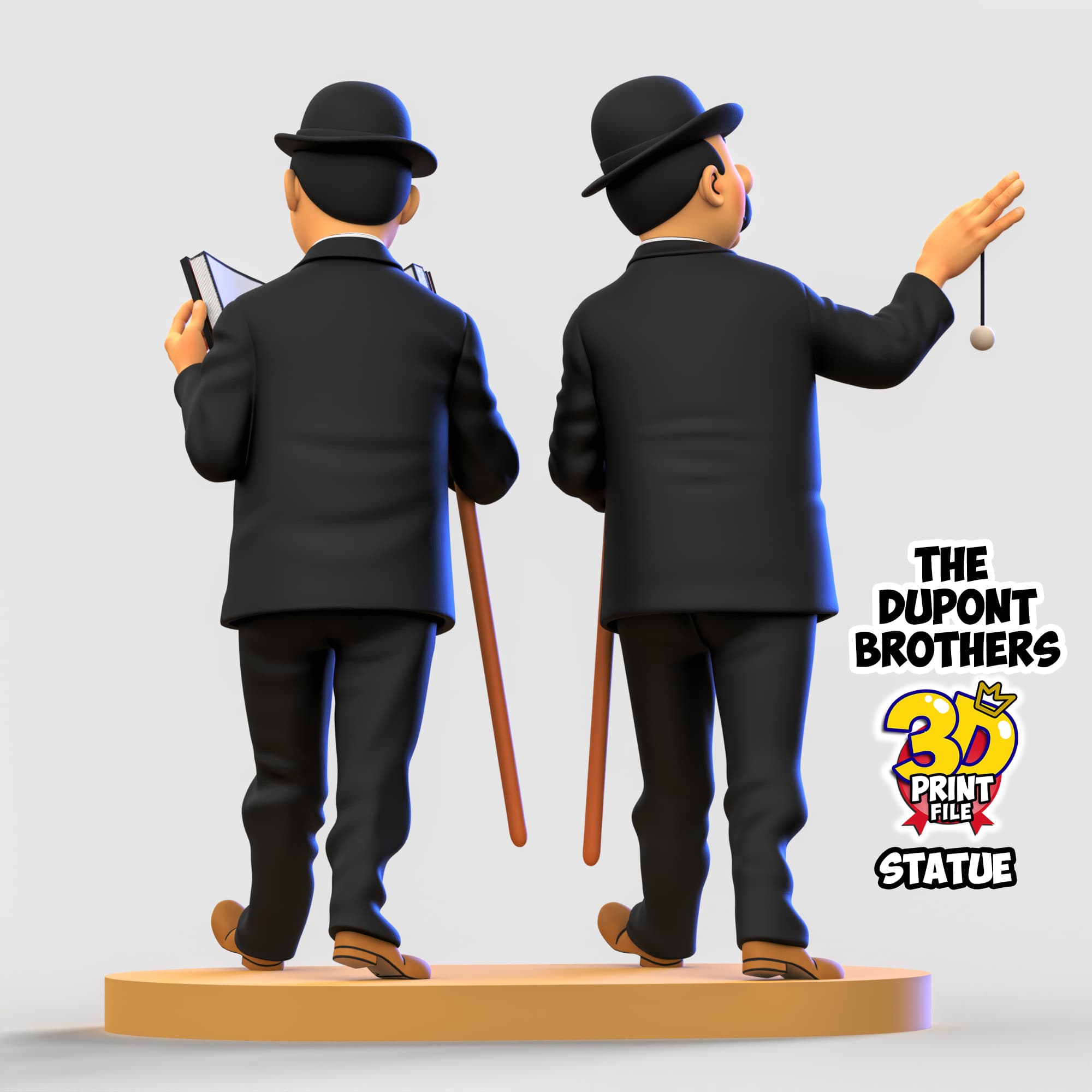 The Dupont Brothers 3D printable statue