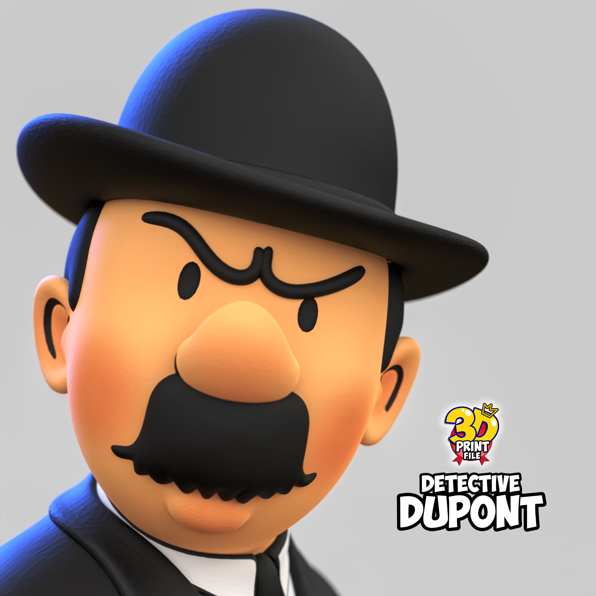 Detective Dupont 3D model Free Size