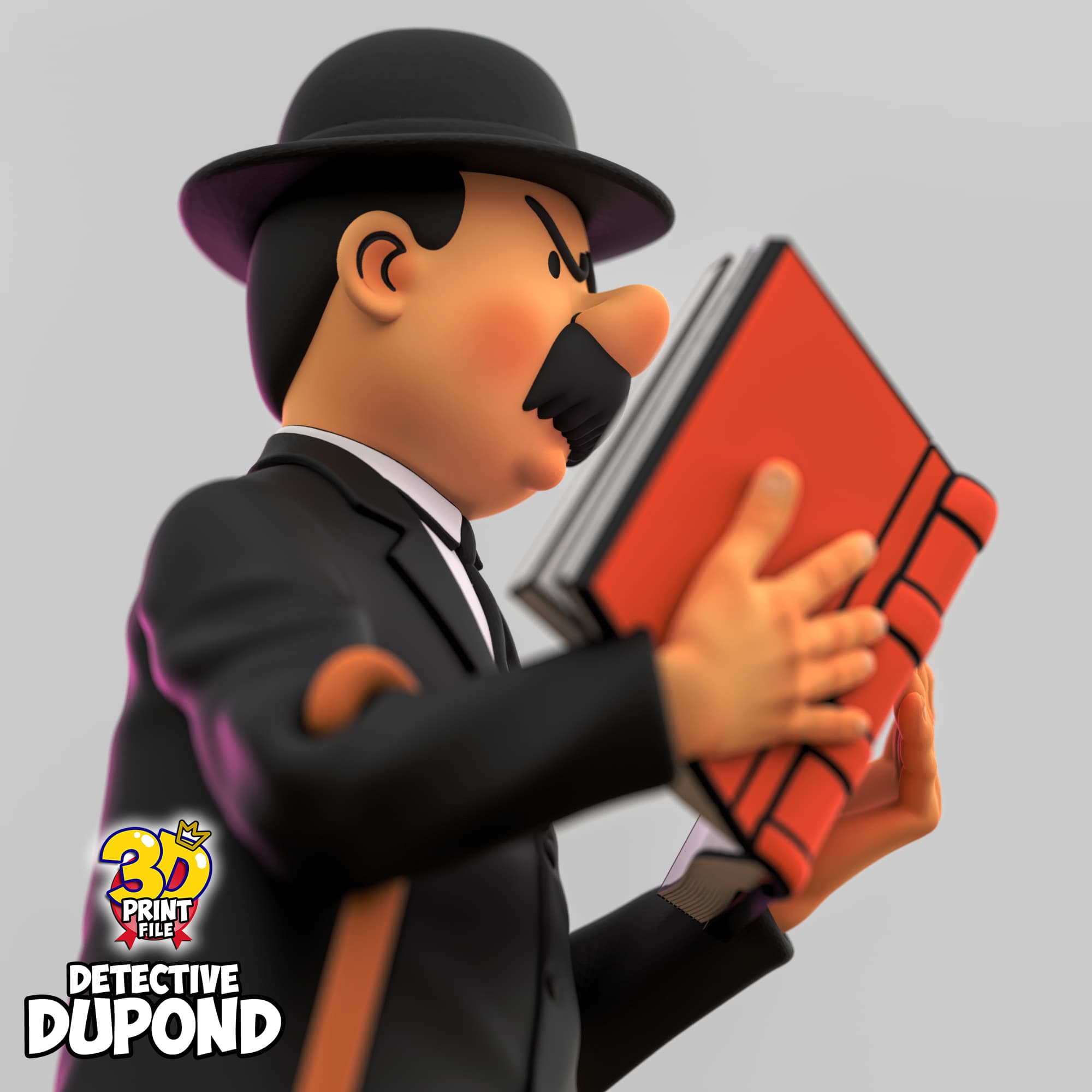 Detective Dupond 3D model Free Size
