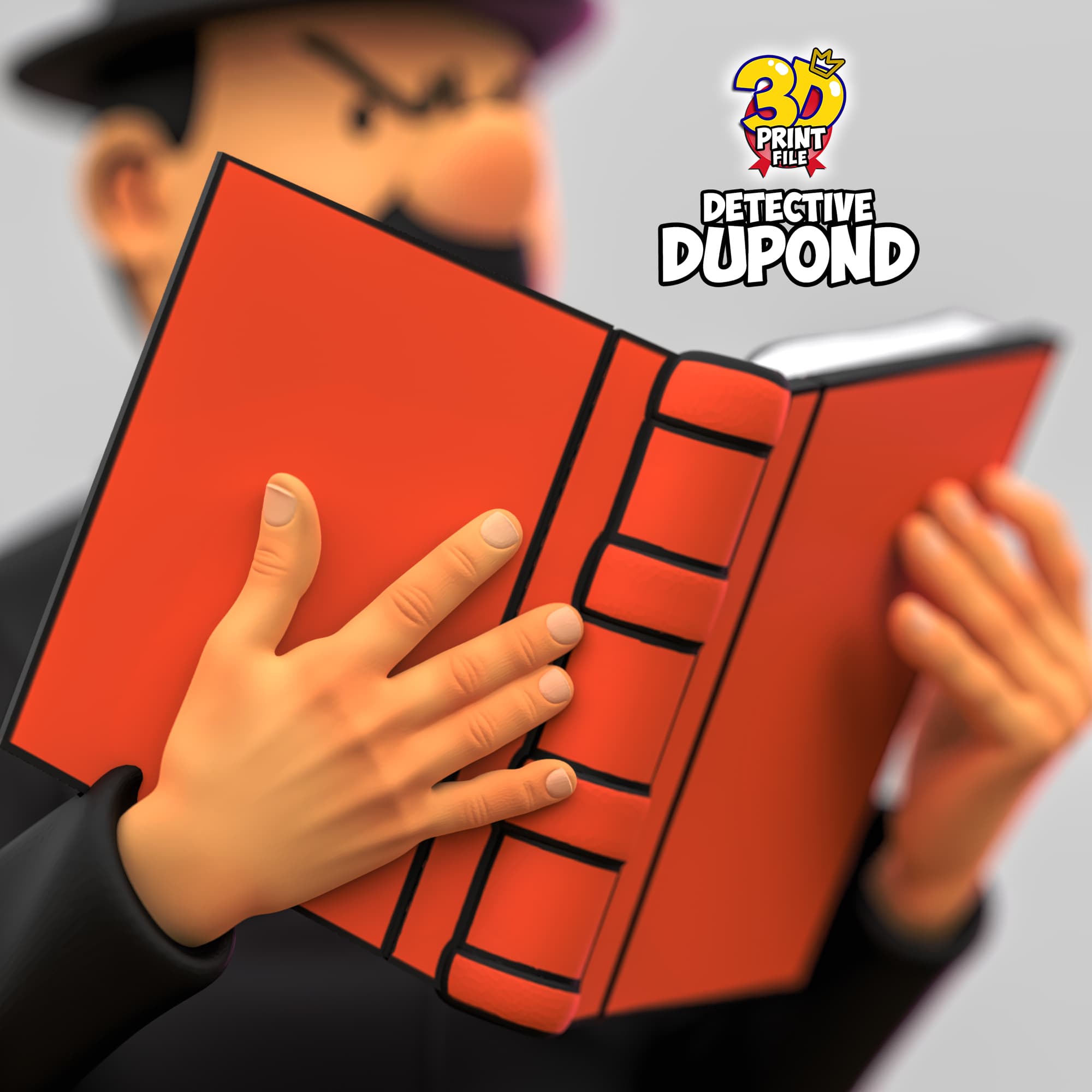 Detective Dupond 3D model Free Size