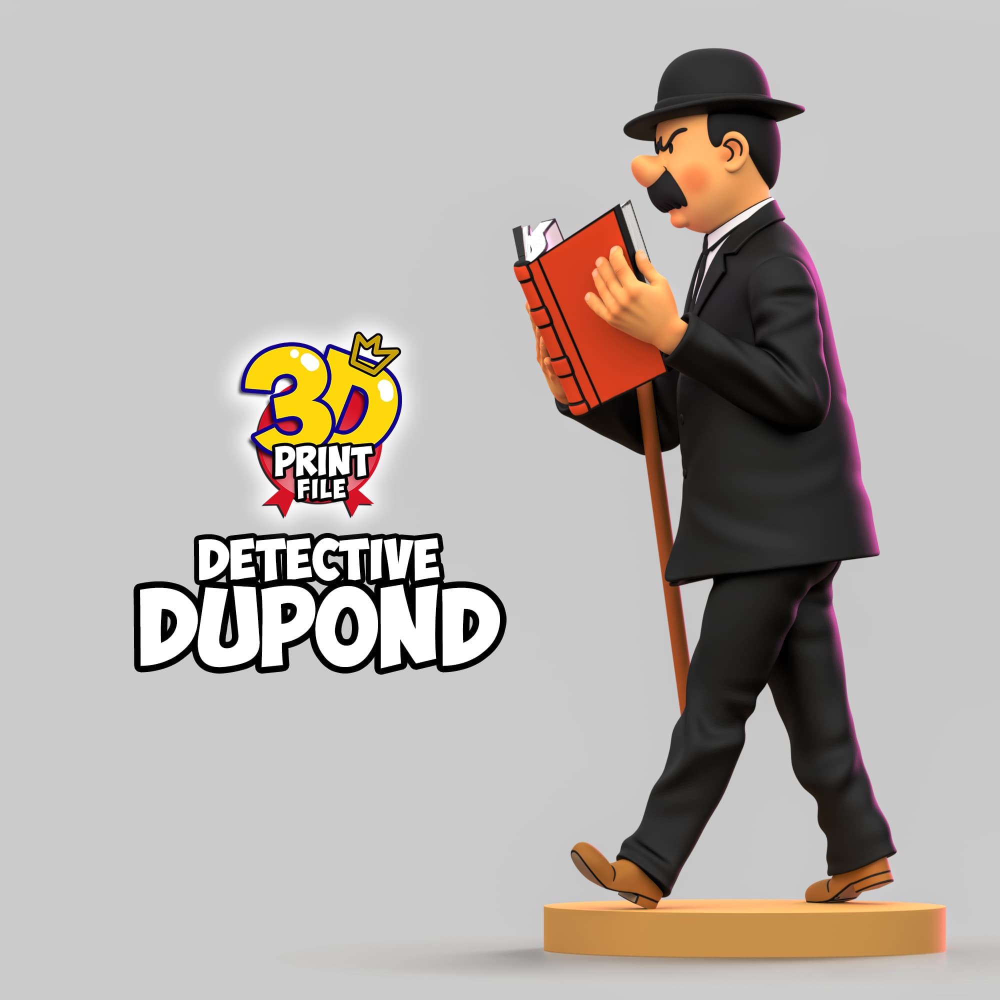 Detective Dupond 3D model Free Size