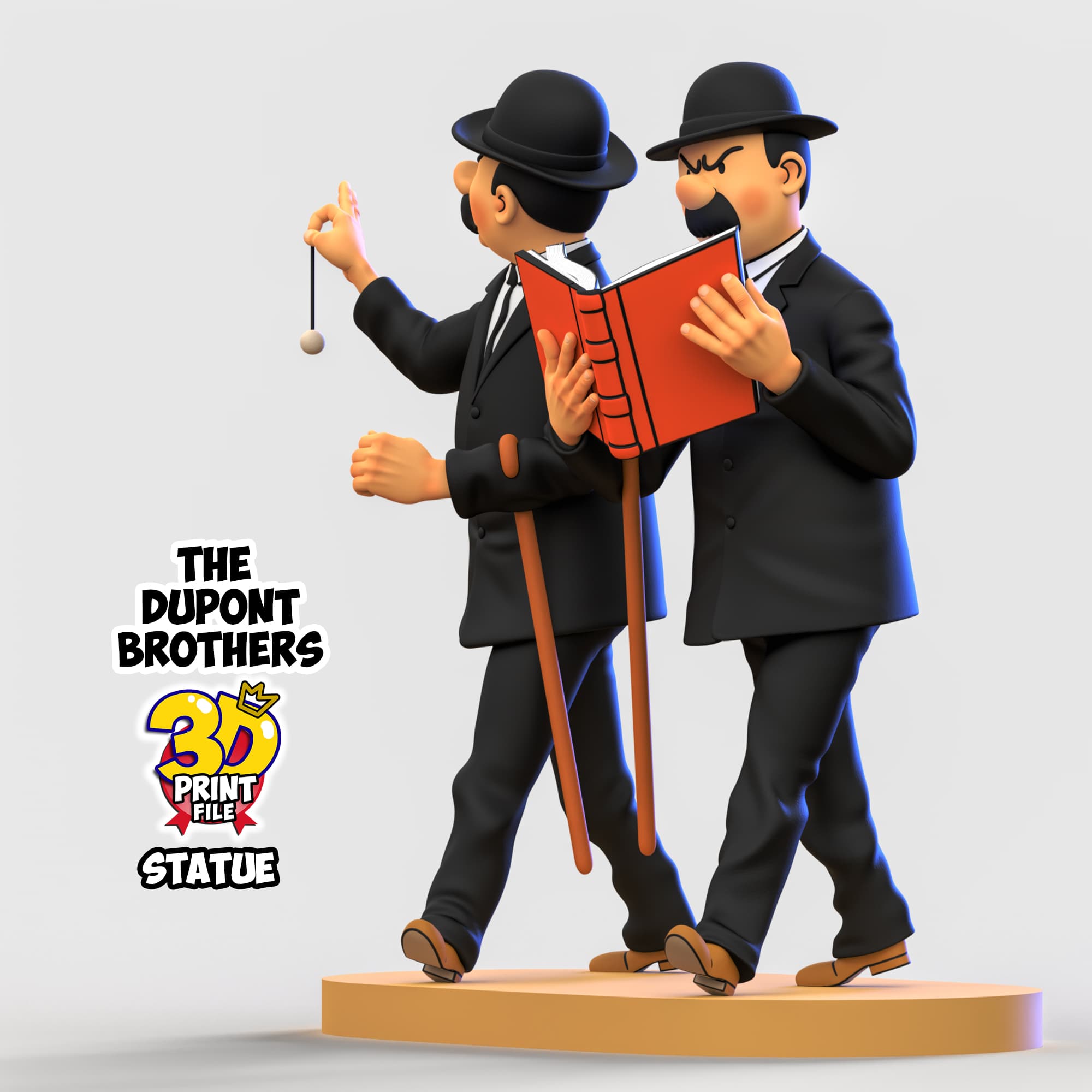 The Dupont Brothers 3D printable statue