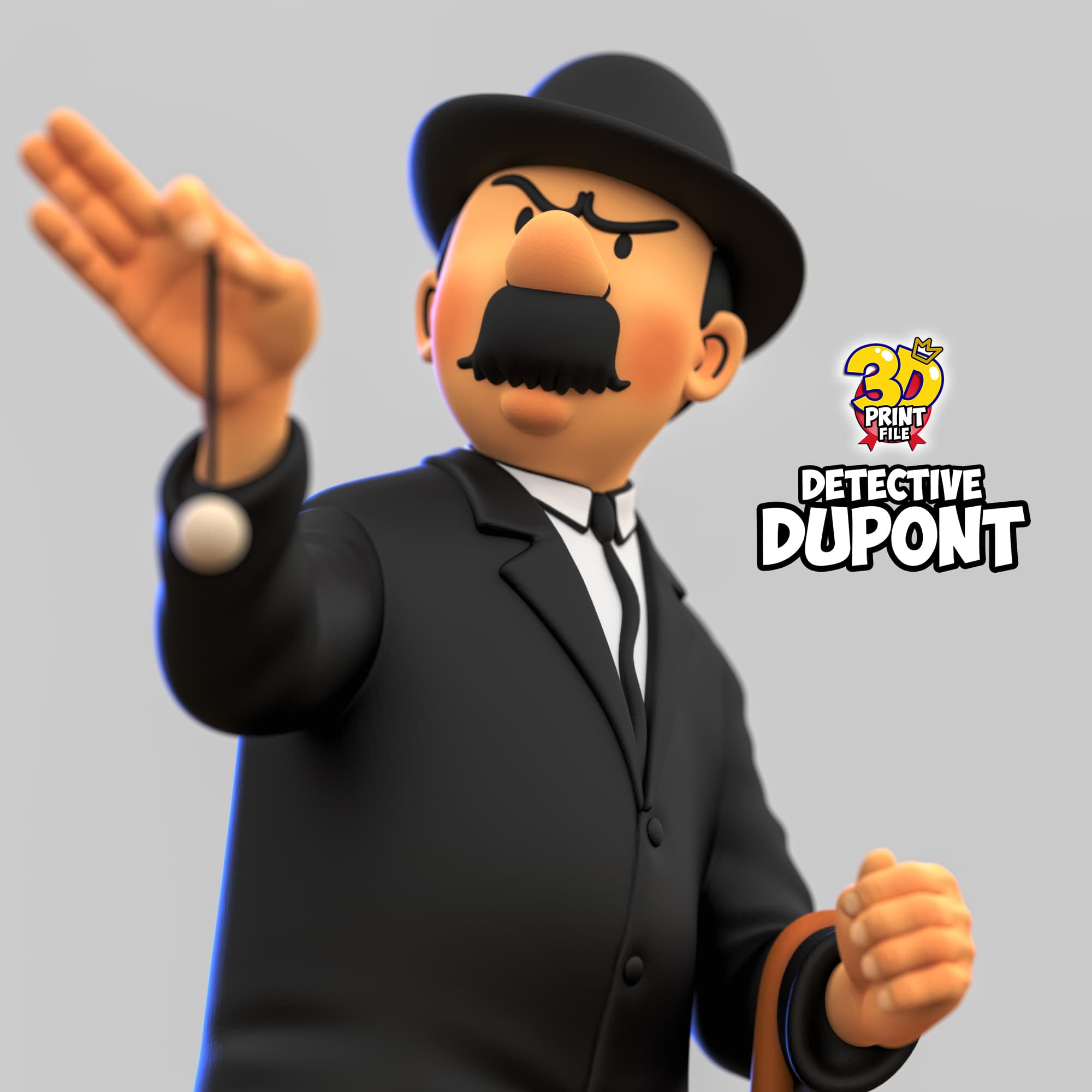 Detective Dupont 3D model Free Size